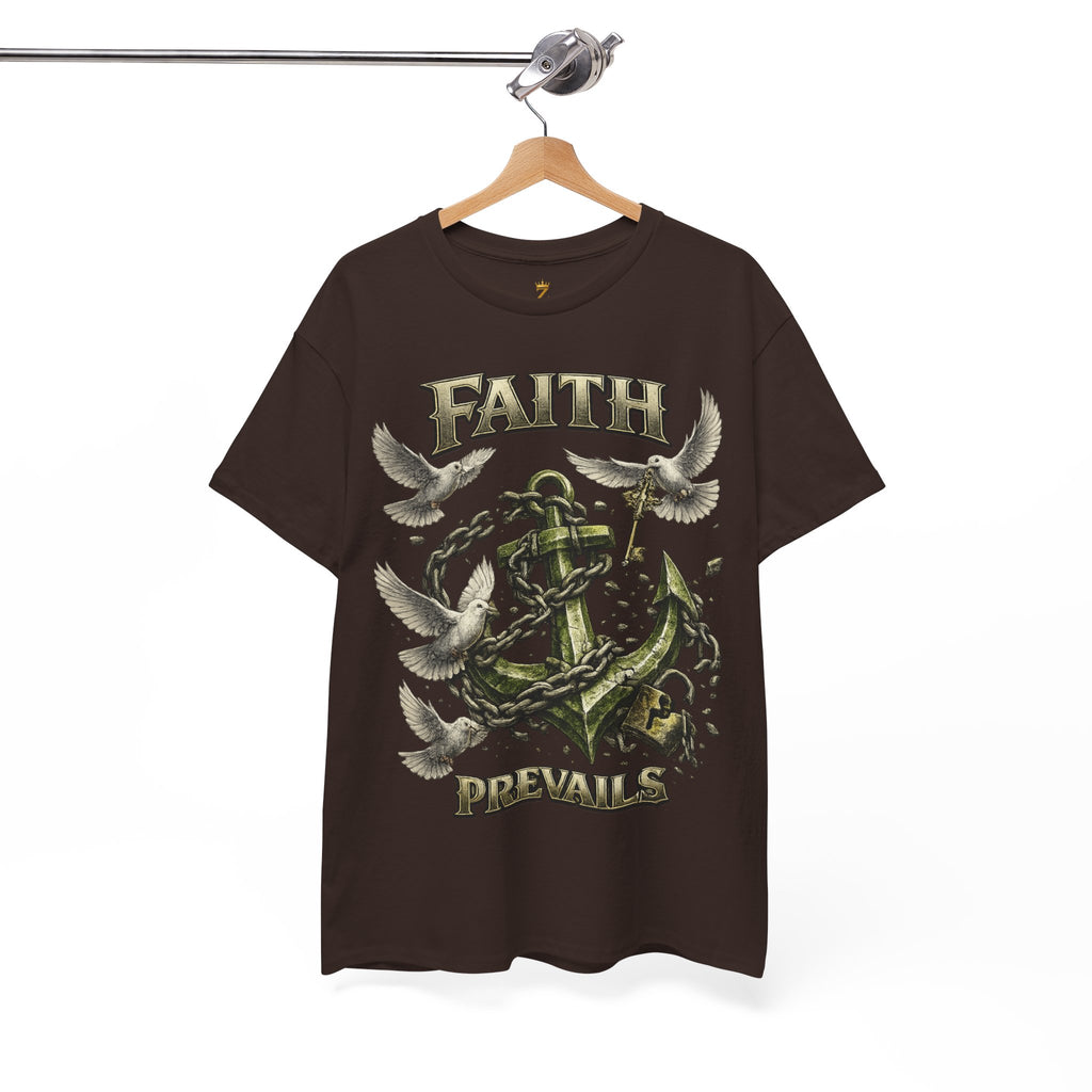 Adult Faith Prevails Anchor T-Shirt (Green Anchor) Printify