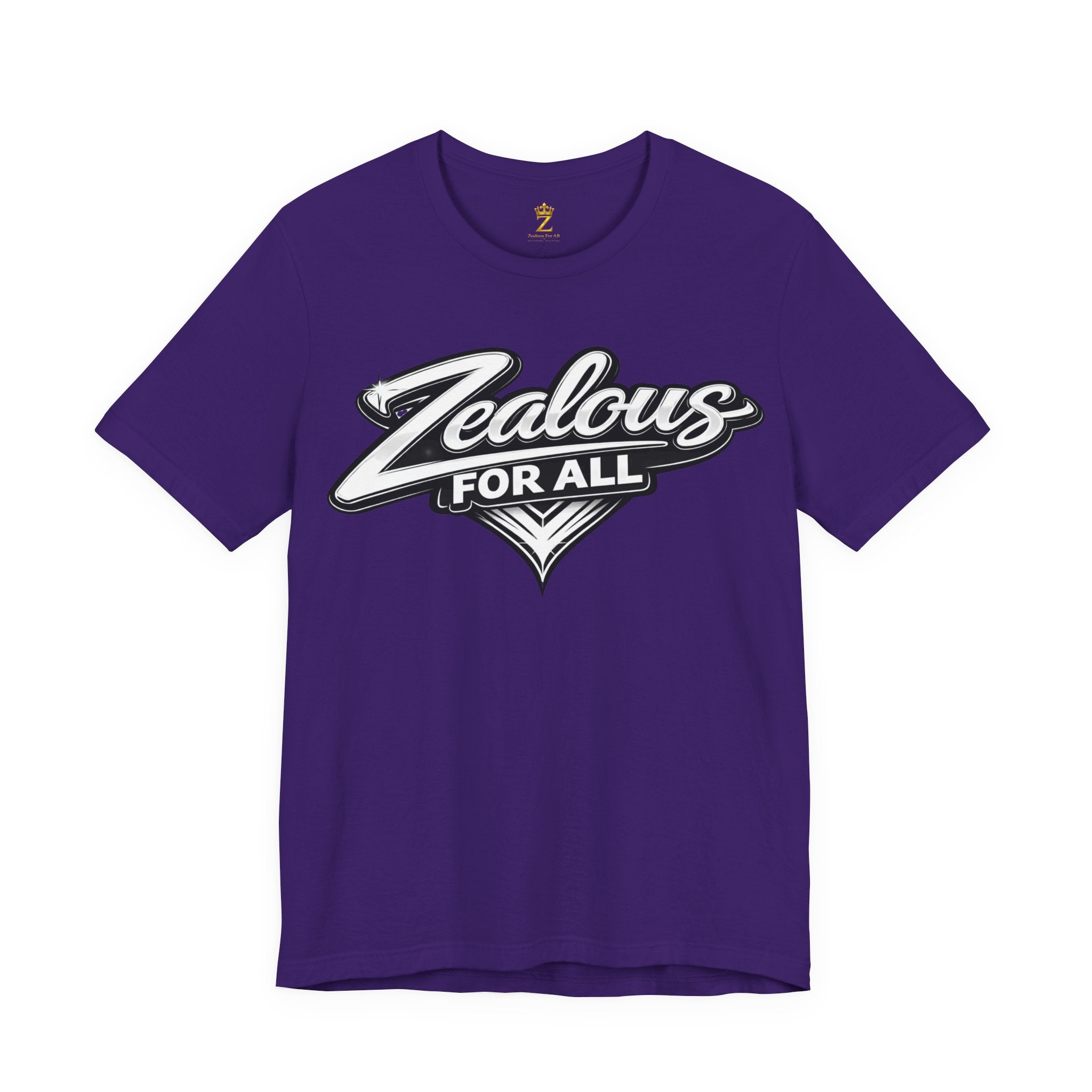 Zealous For All Graphic T-Shirt (White Logo) Printify