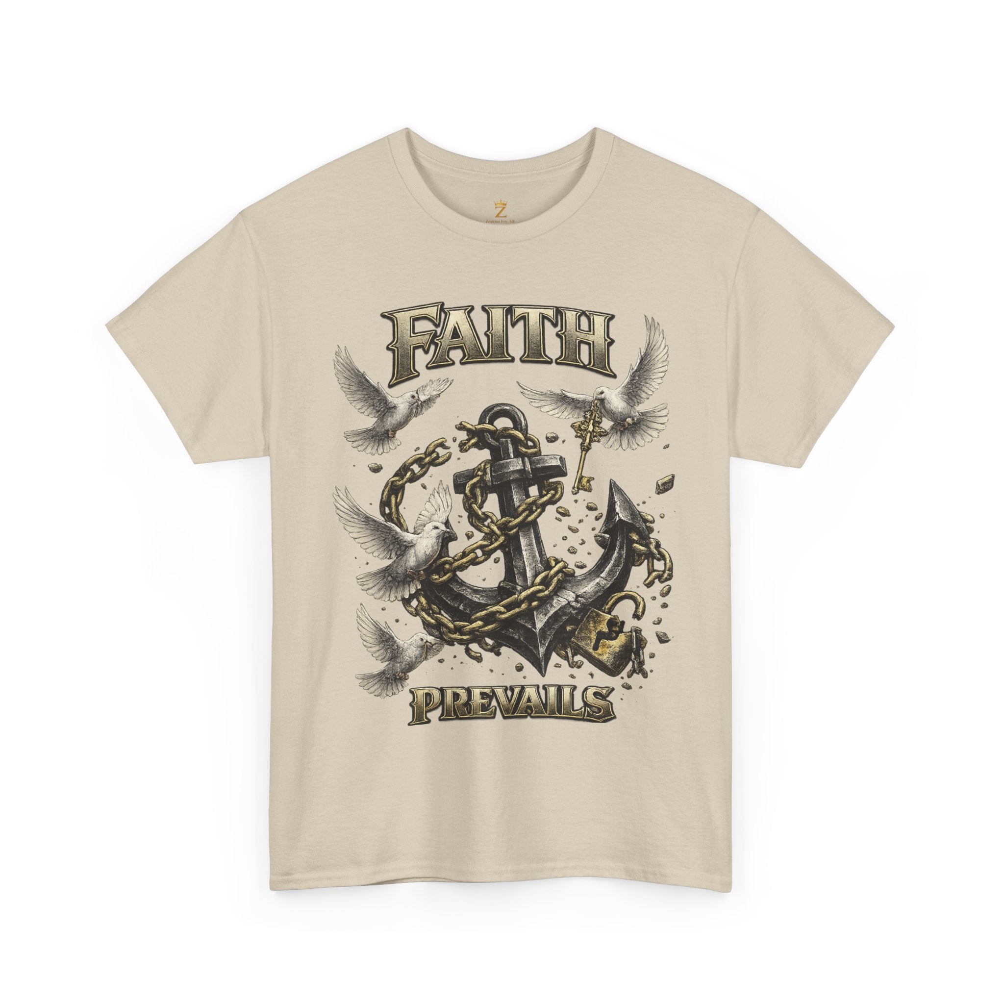 Adult Faith Prevails T‑Shirt (Black Anchor) Printify