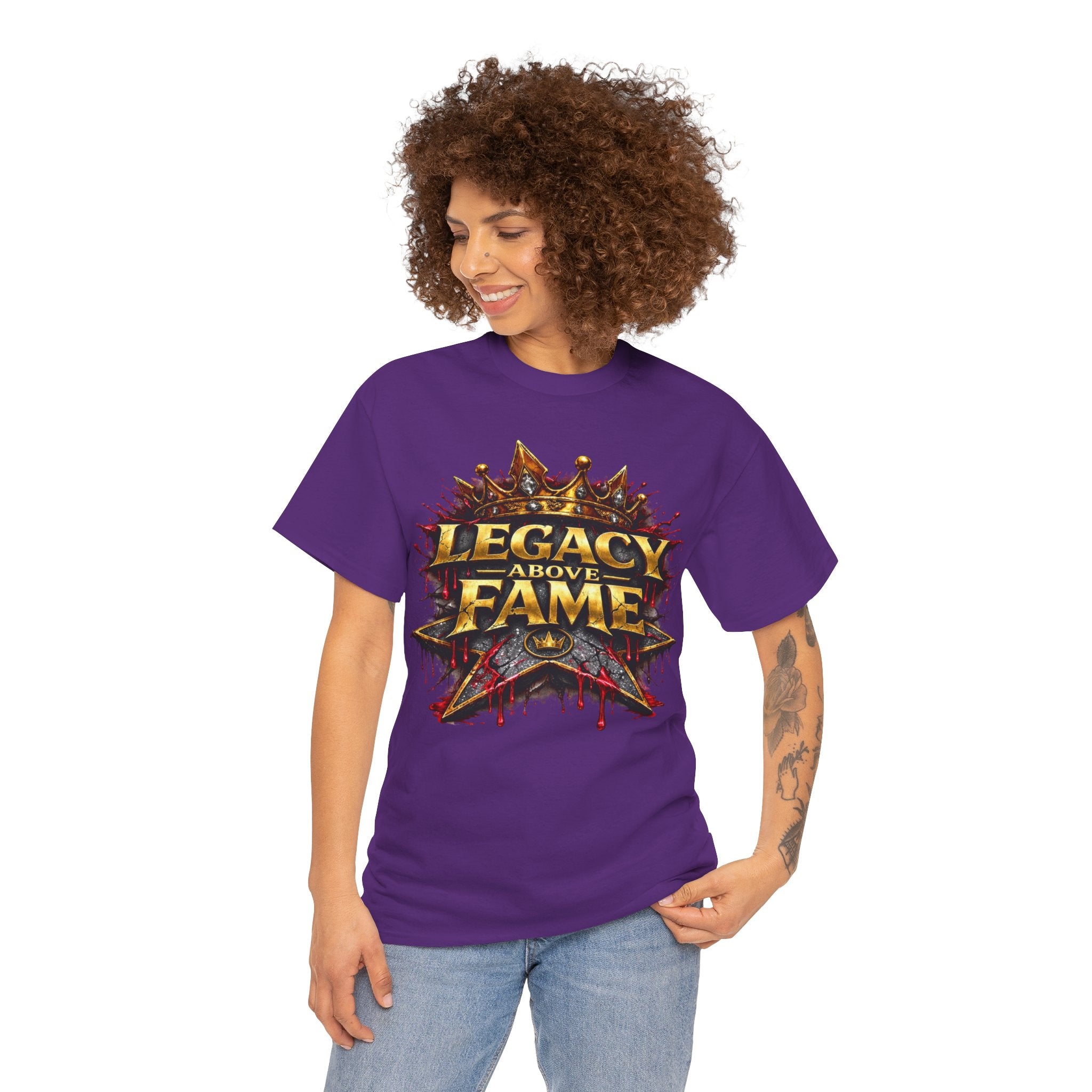 Adult Legacy Above Fame Graphic T-Shirt (Red Drip) - Zealous For All