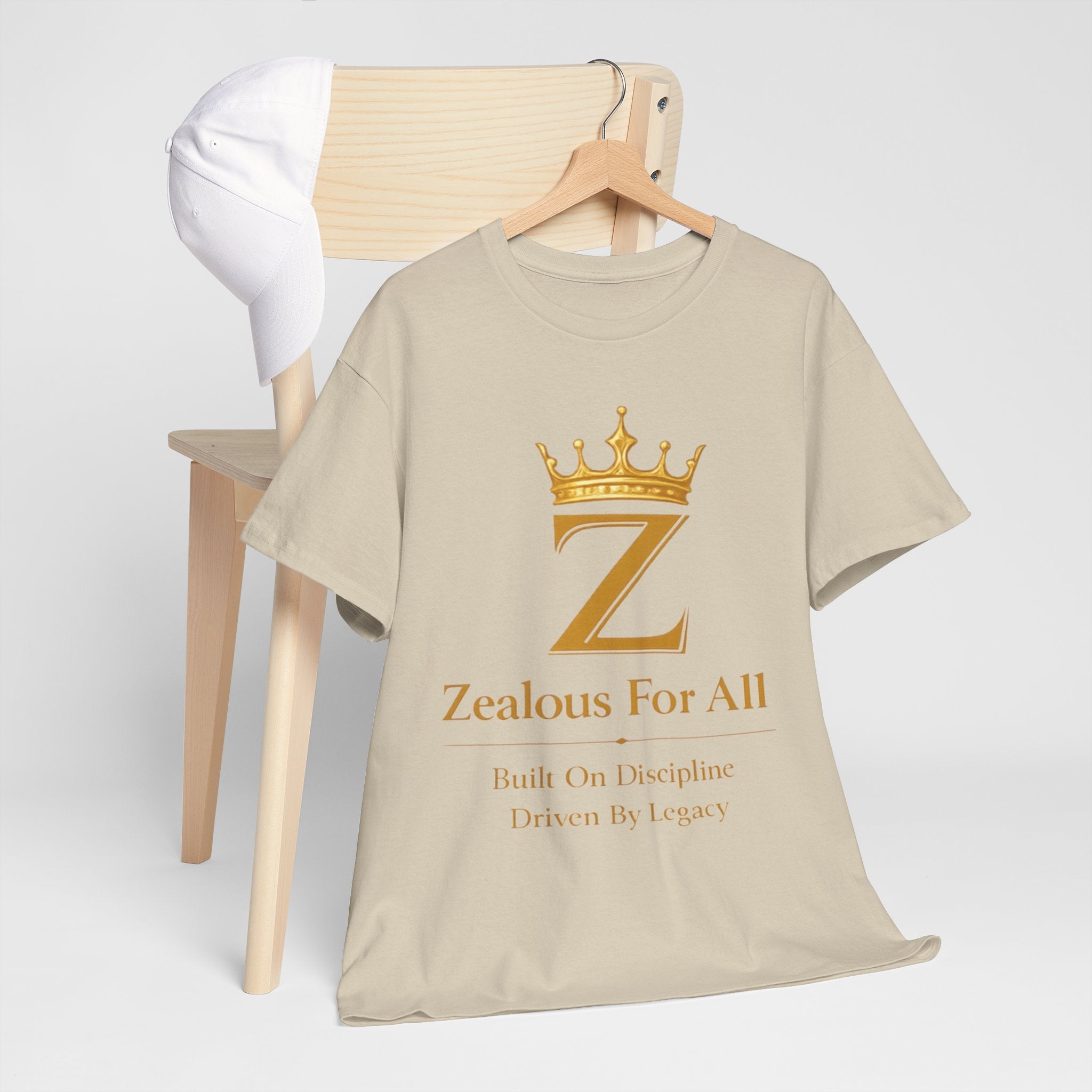 Unisex Zealous For All T-Shirt (Gold Logo) Printify
