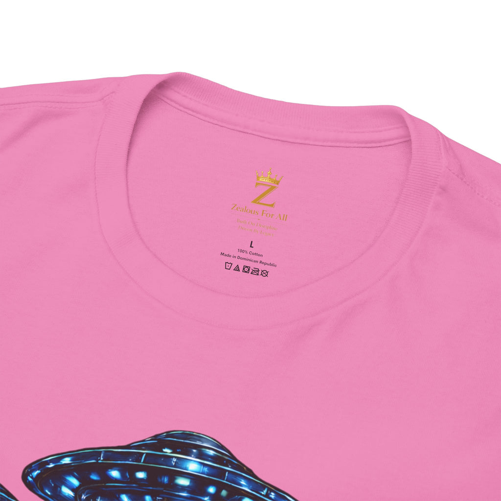 Adult "United. Fly. Organized." Graphic Tee (Blue) Printify