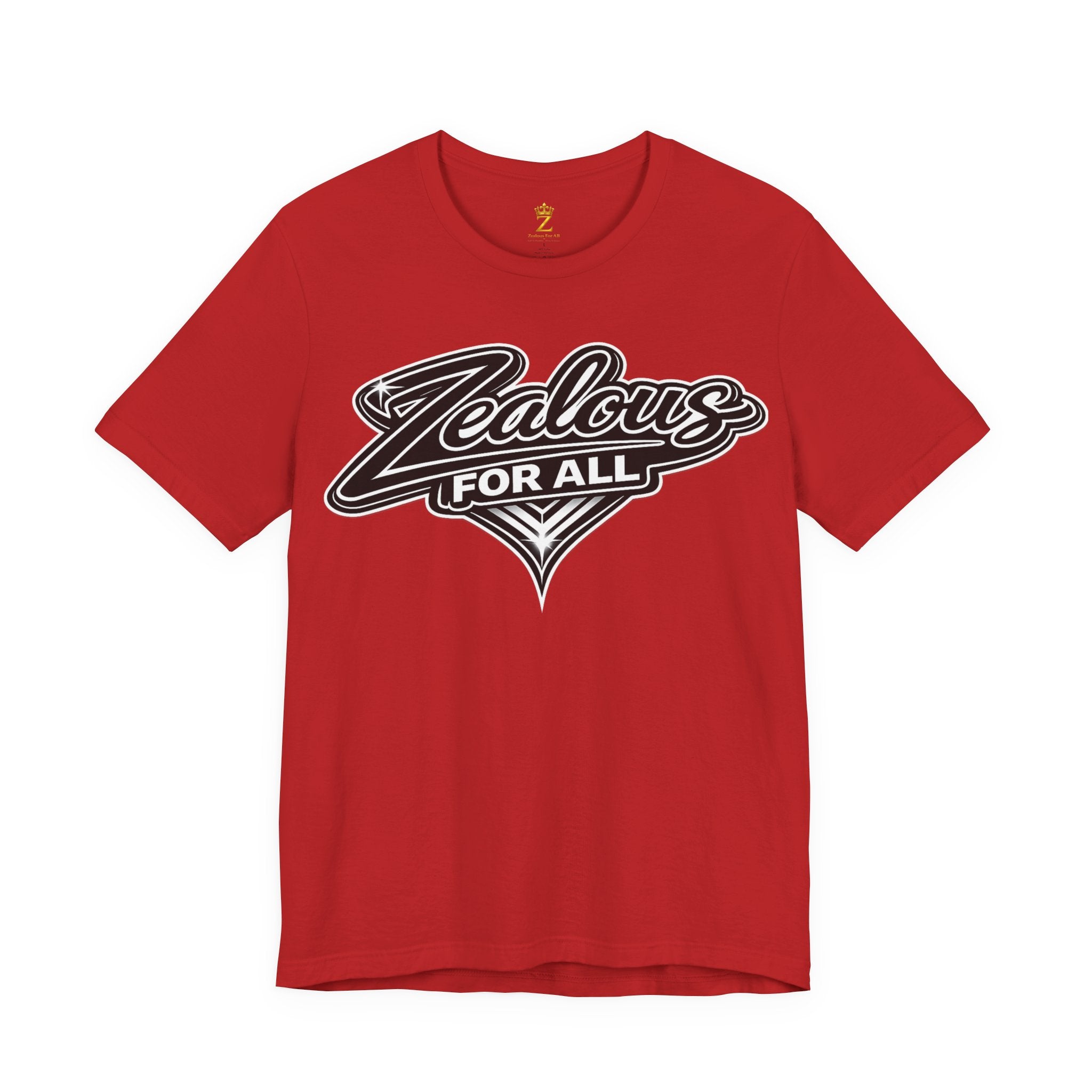 Zealous For All Graphic T-Shirt (Black Logo) Printify