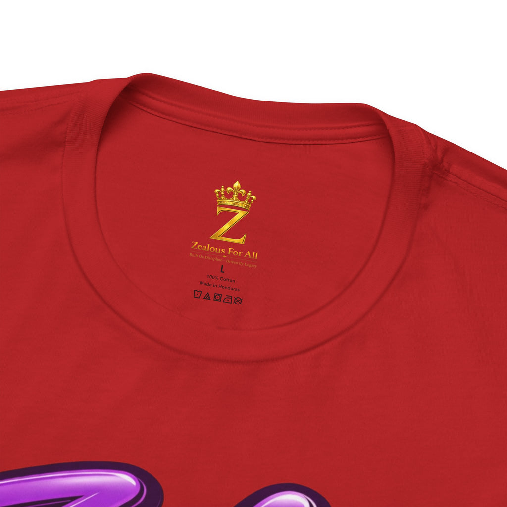 Zealous For All Graphic T-Shirt (Purple Logo) Printify