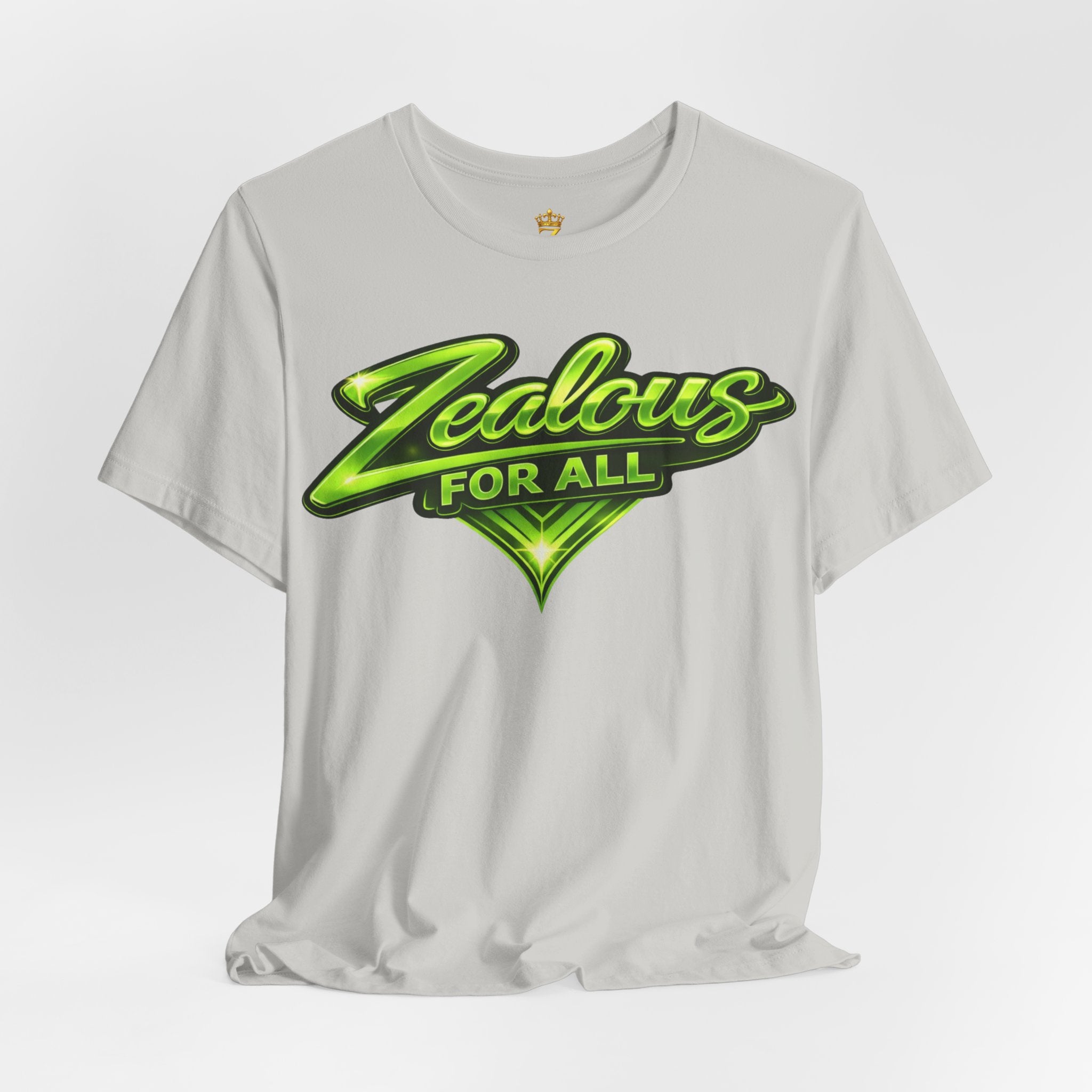 Zealous For All Graphic T-Shirt (Lime Green Logo) Printify