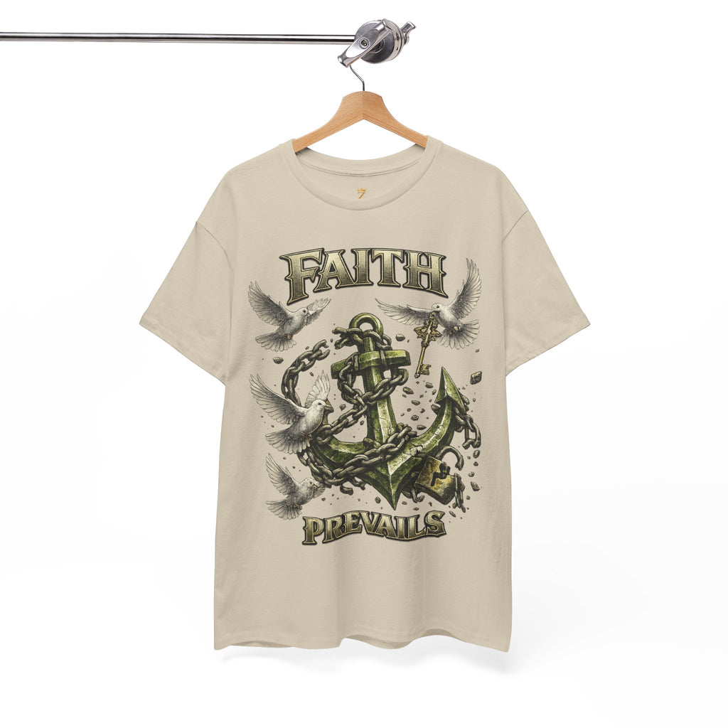 Adult Faith Prevails Anchor T-Shirt (Green Anchor) Printify