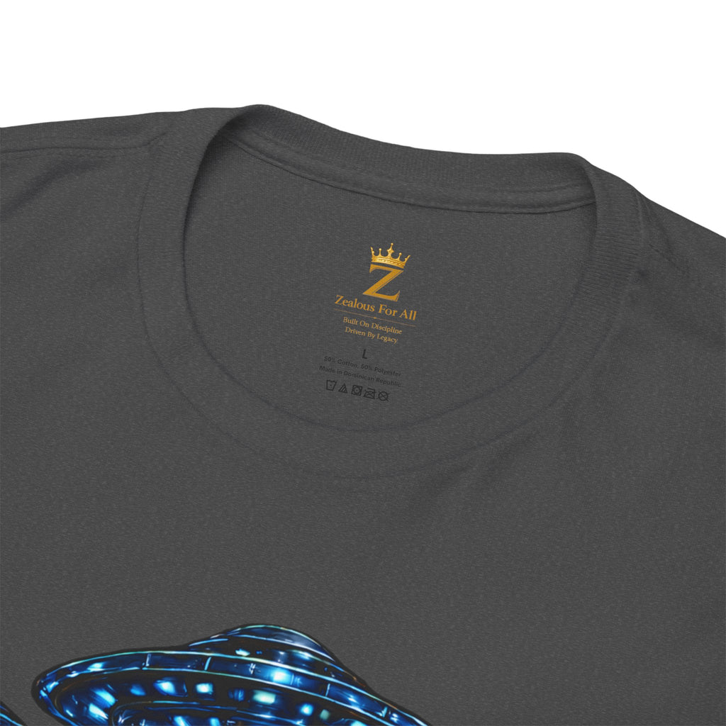 Adult "United. Fly. Organized." Graphic Tee (Blue) Printify