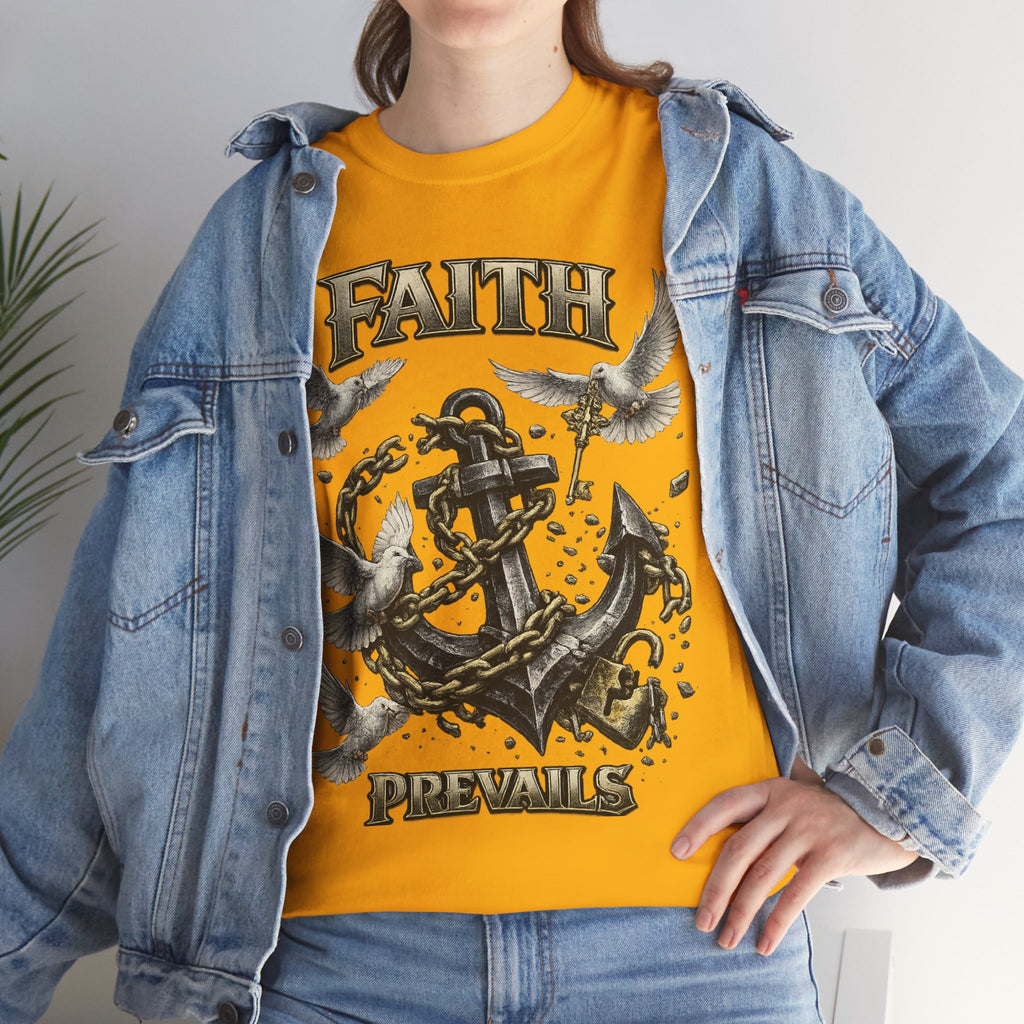 Adult Faith Prevails T‑Shirt (Black Anchor) Printify