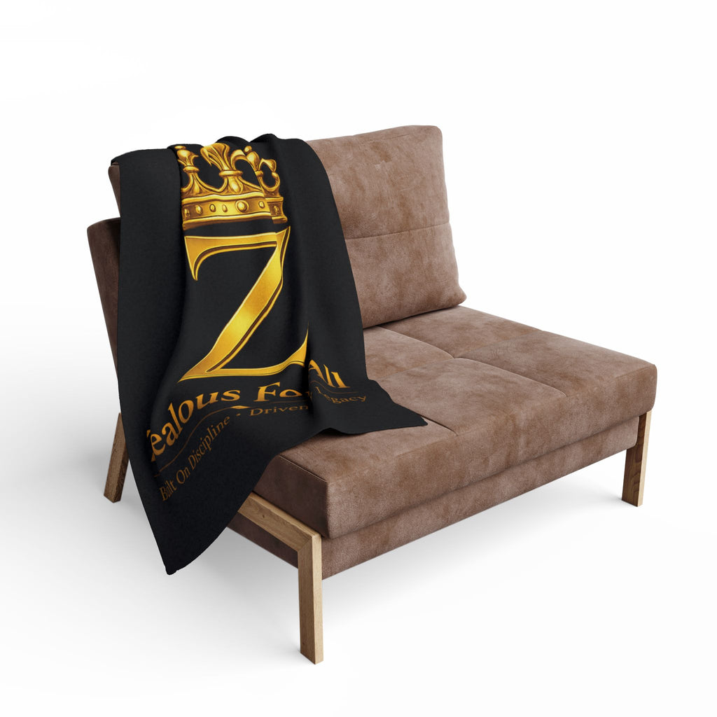ZFA Throw Blanket — Black Arctic Fleece Blanket Printify