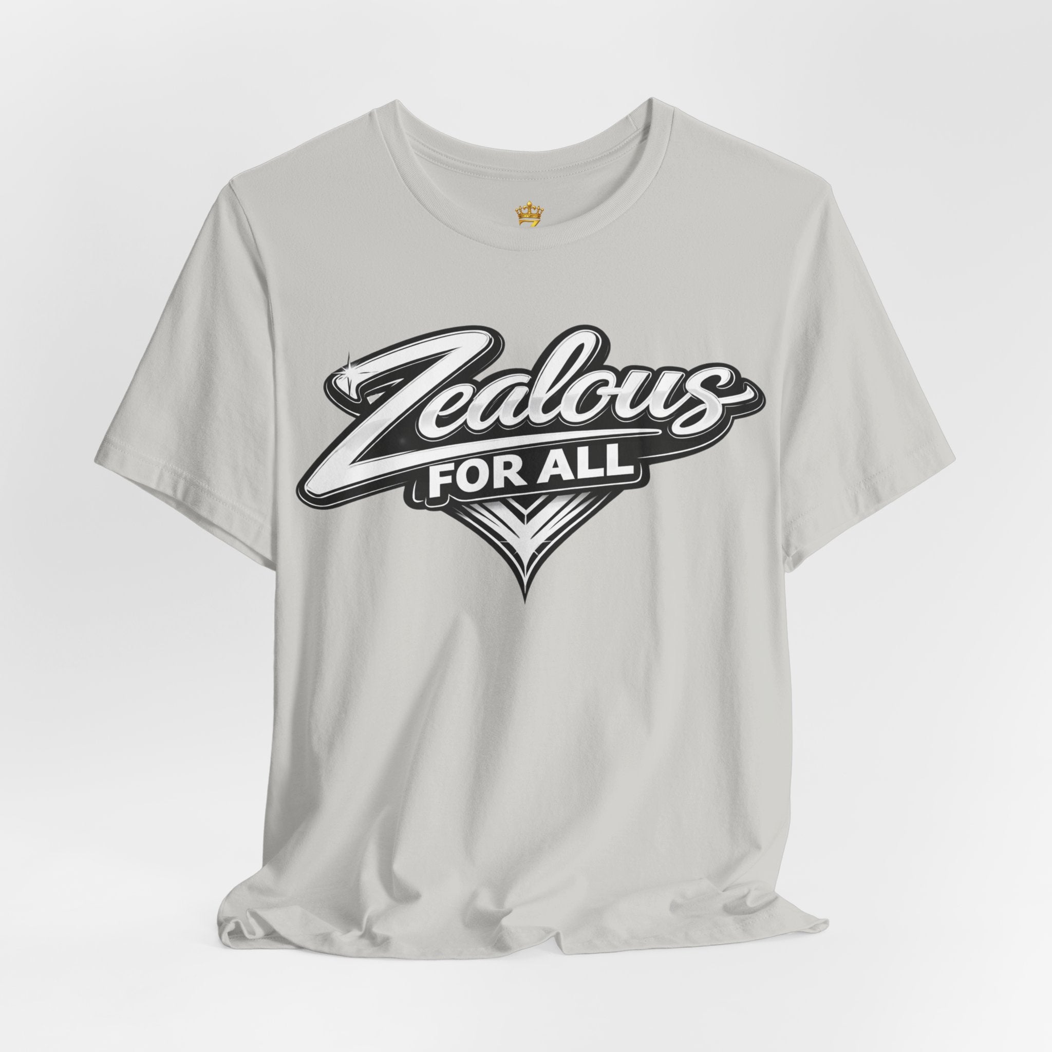 Zealous For All Graphic T-Shirt (White Logo) Printify