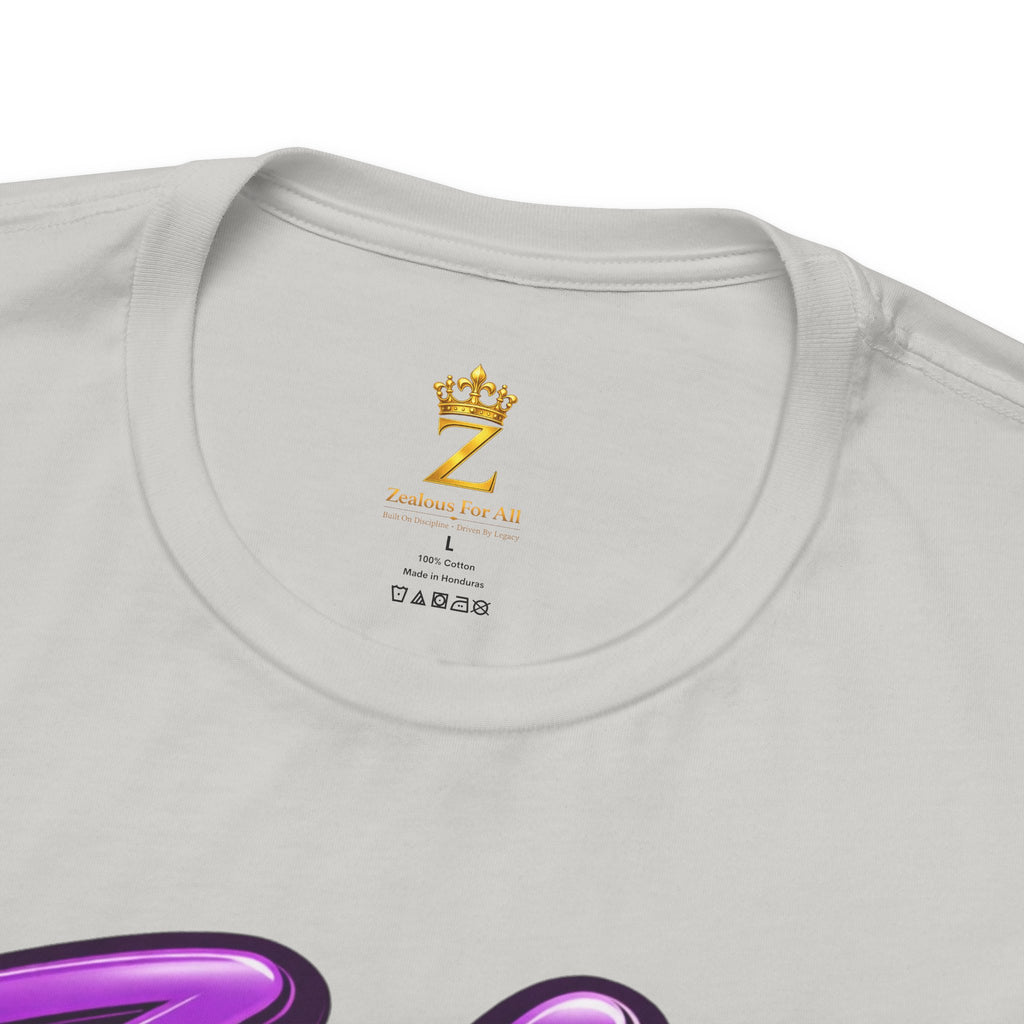 Zealous For All Graphic T-Shirt (Purple Logo) Printify