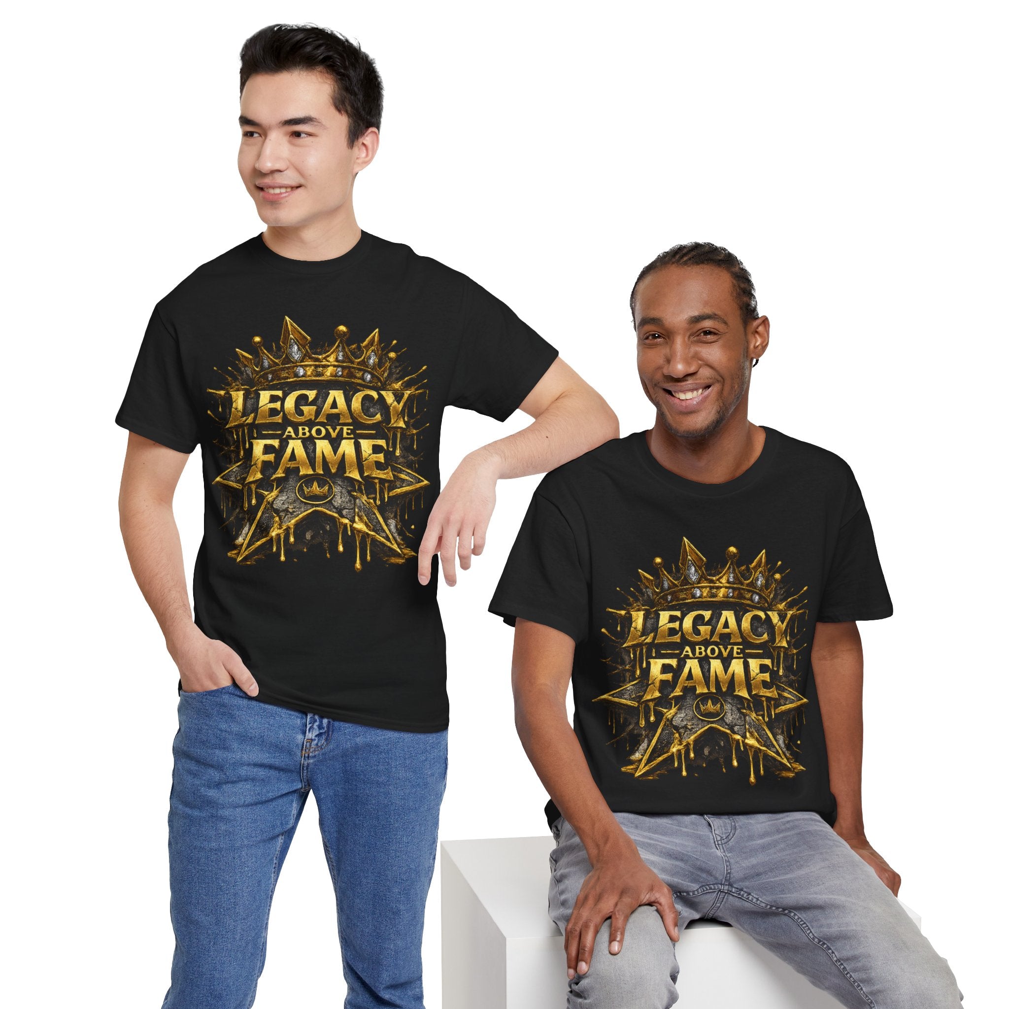 Adult Legacy Above Fame Graphic T-Shirt (Gold Drip) - Zealous For All