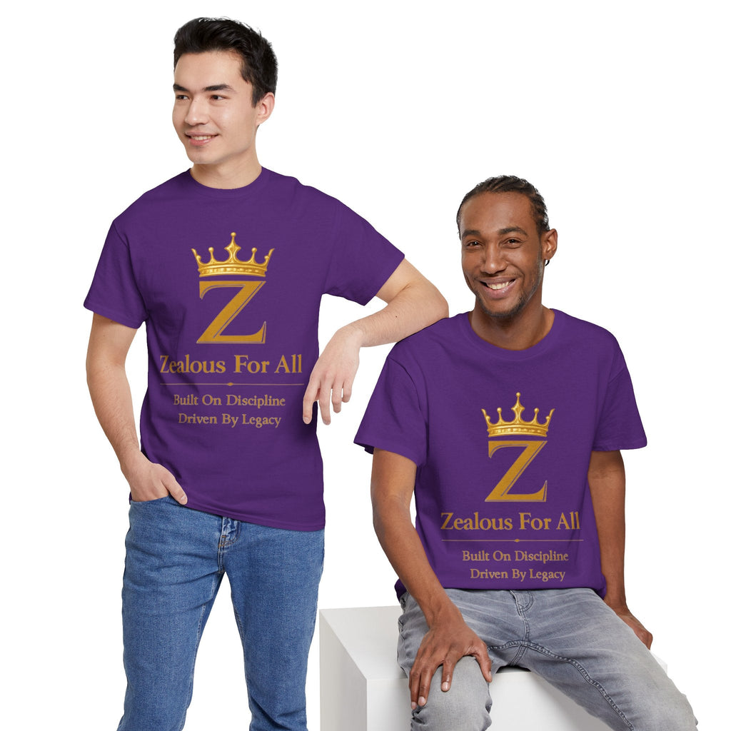 Unisex Zealous For All T-Shirt (Gold Logo) Printify