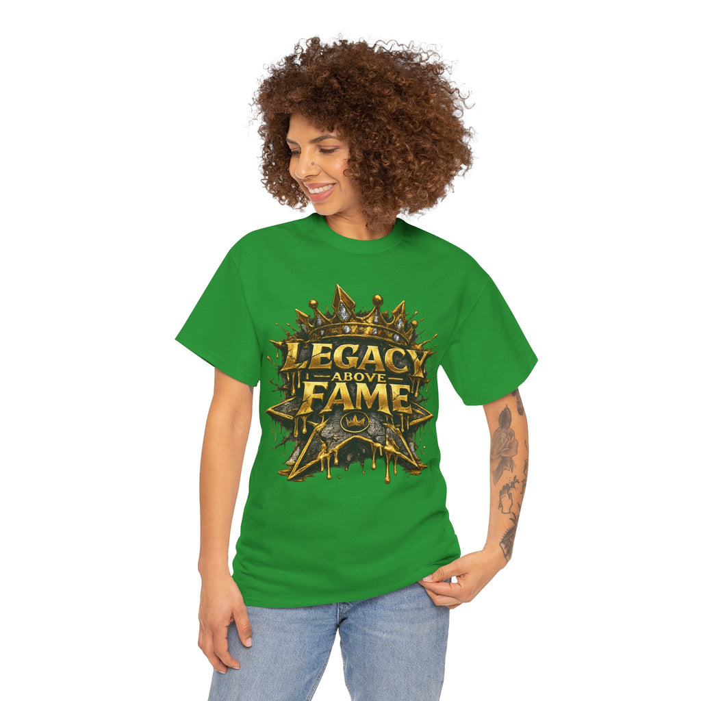 Adult Legacy Above Fame Graphic T-Shirt (Gold Drip) - Zealous For All