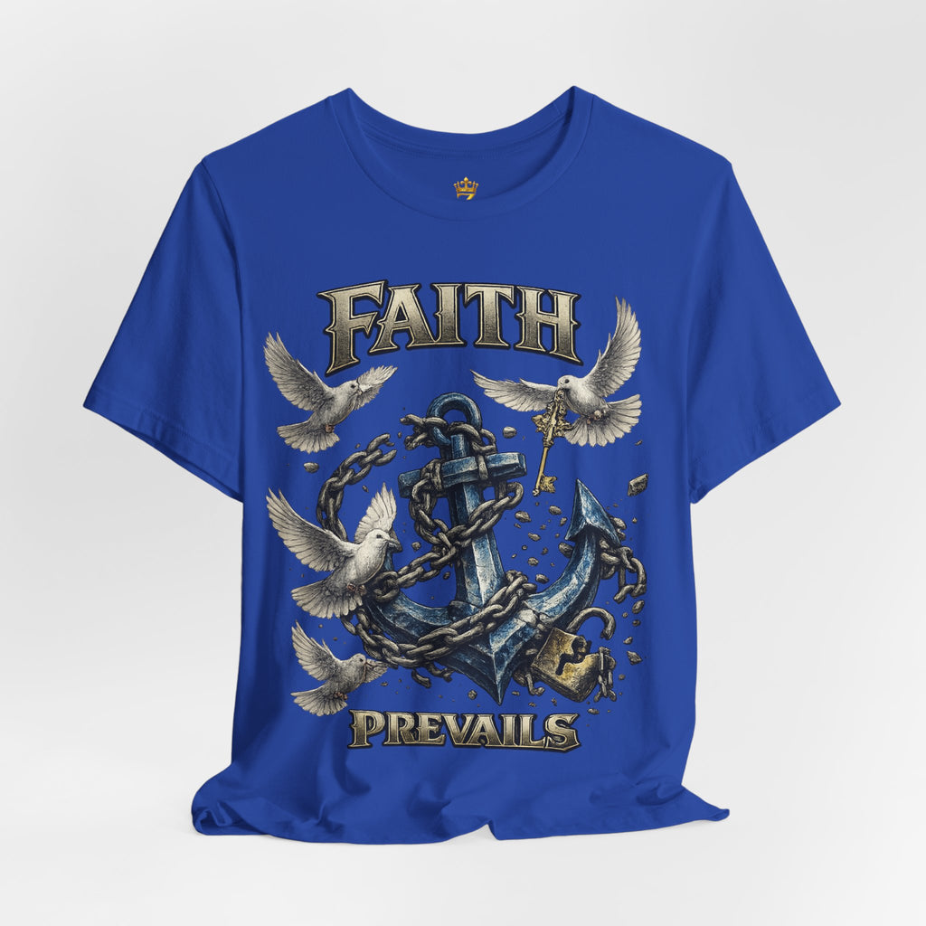 Faith Prevails T‑Shirt (Blue Anchor) Printify