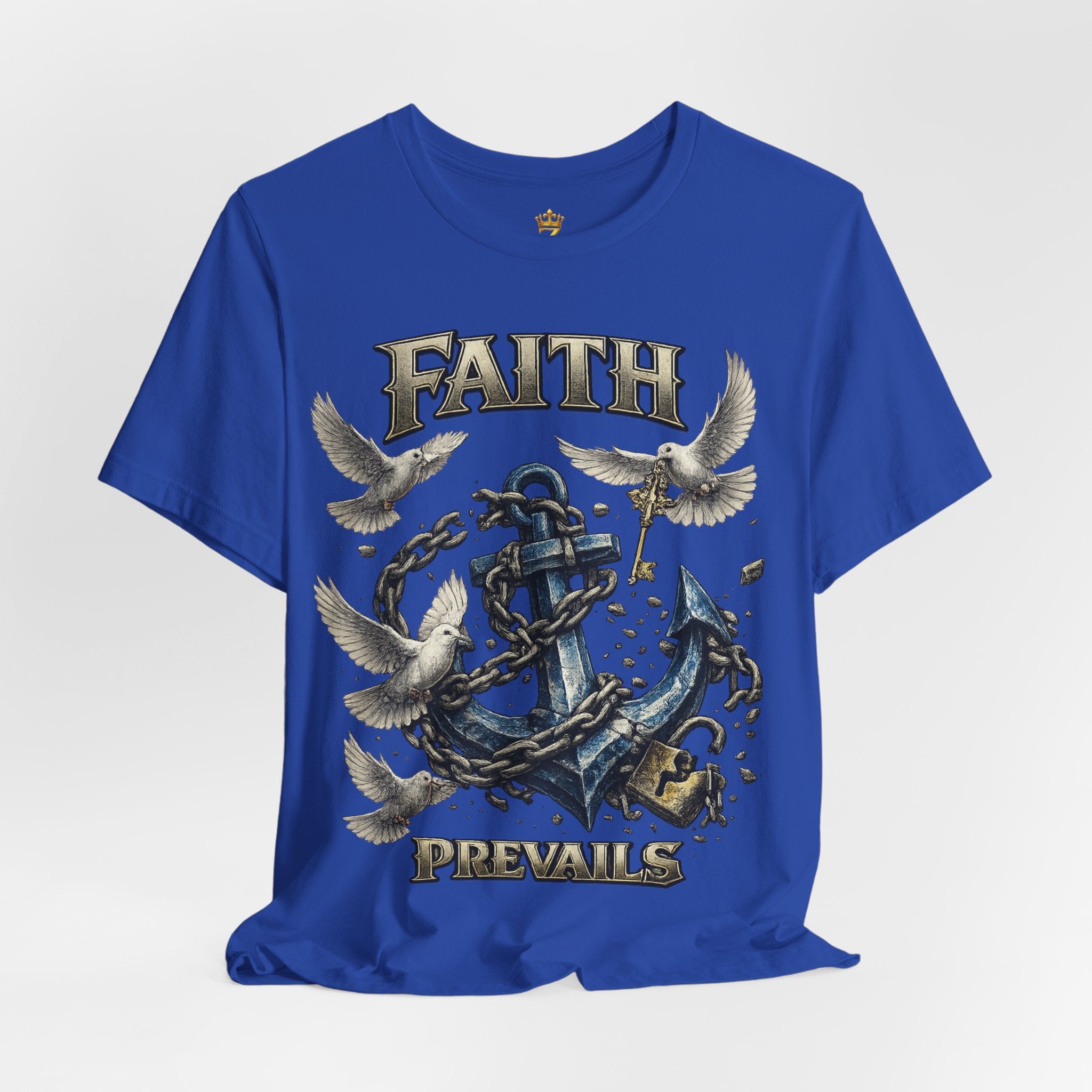 Faith Prevails T‑Shirt (Blue Anchor) Printify