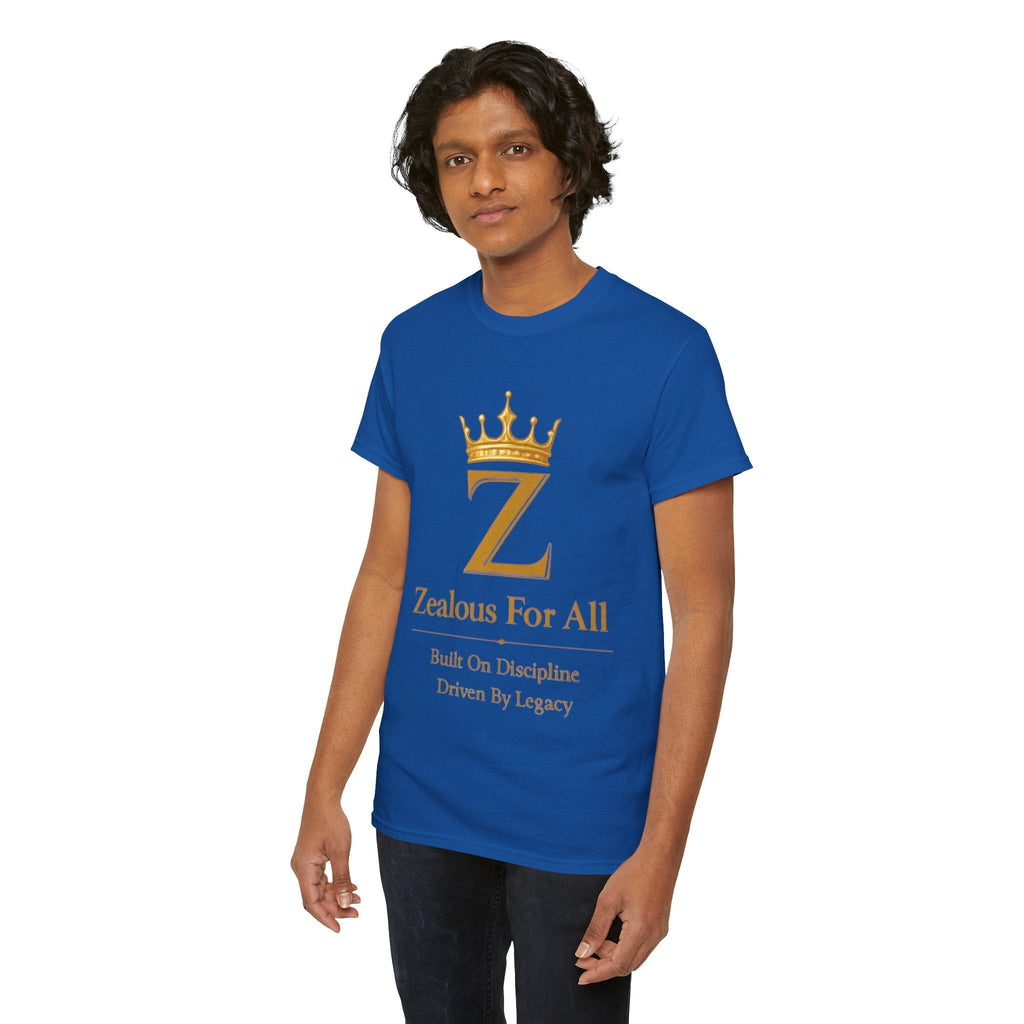 Unisex Zealous For All T-Shirt (Gold Logo) Printify