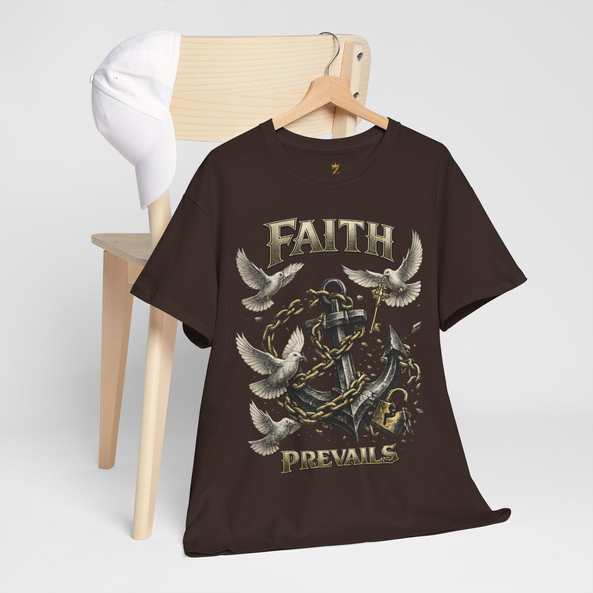 Adult Faith Prevails T‑Shirt (Black Anchor) Printify
