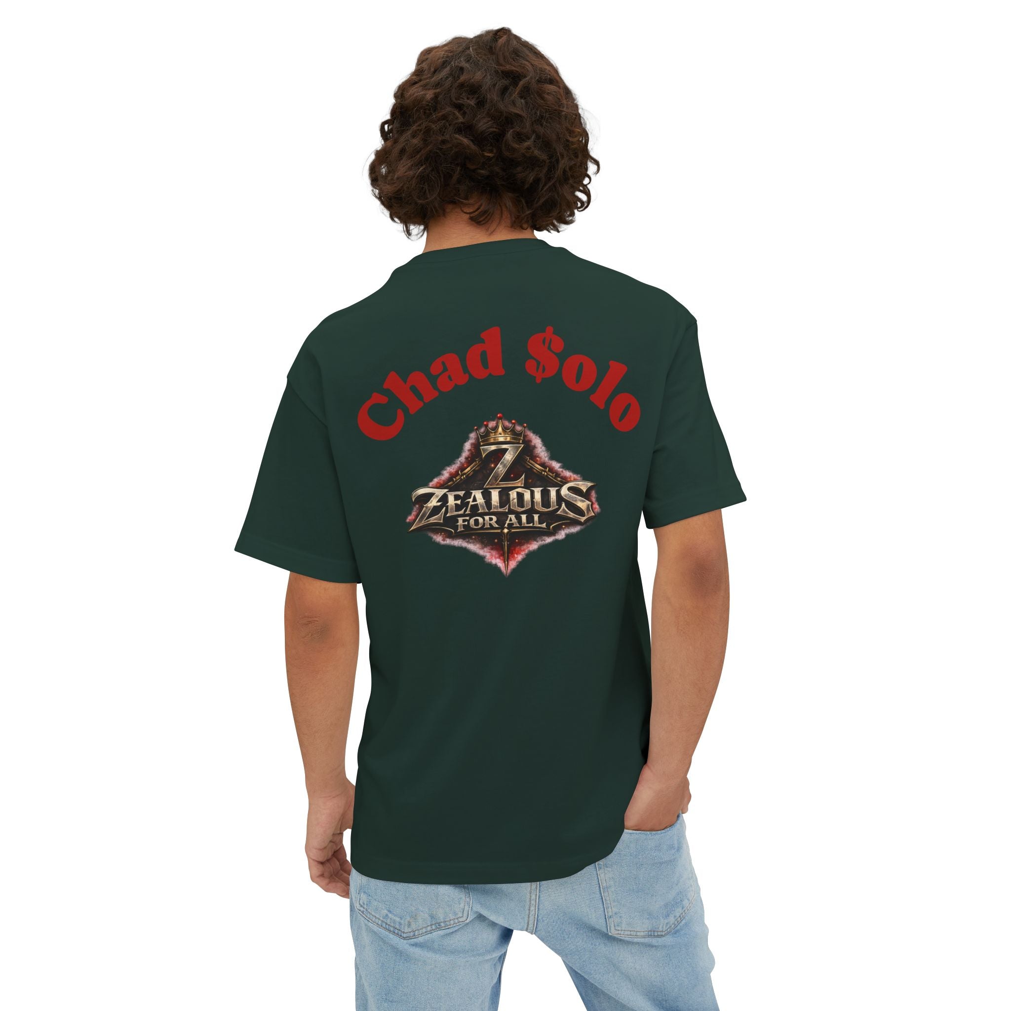 CEO CHAD EDITION *Oversized* Discipline Over Emotions Graphic Tee (Red Heart) Printify