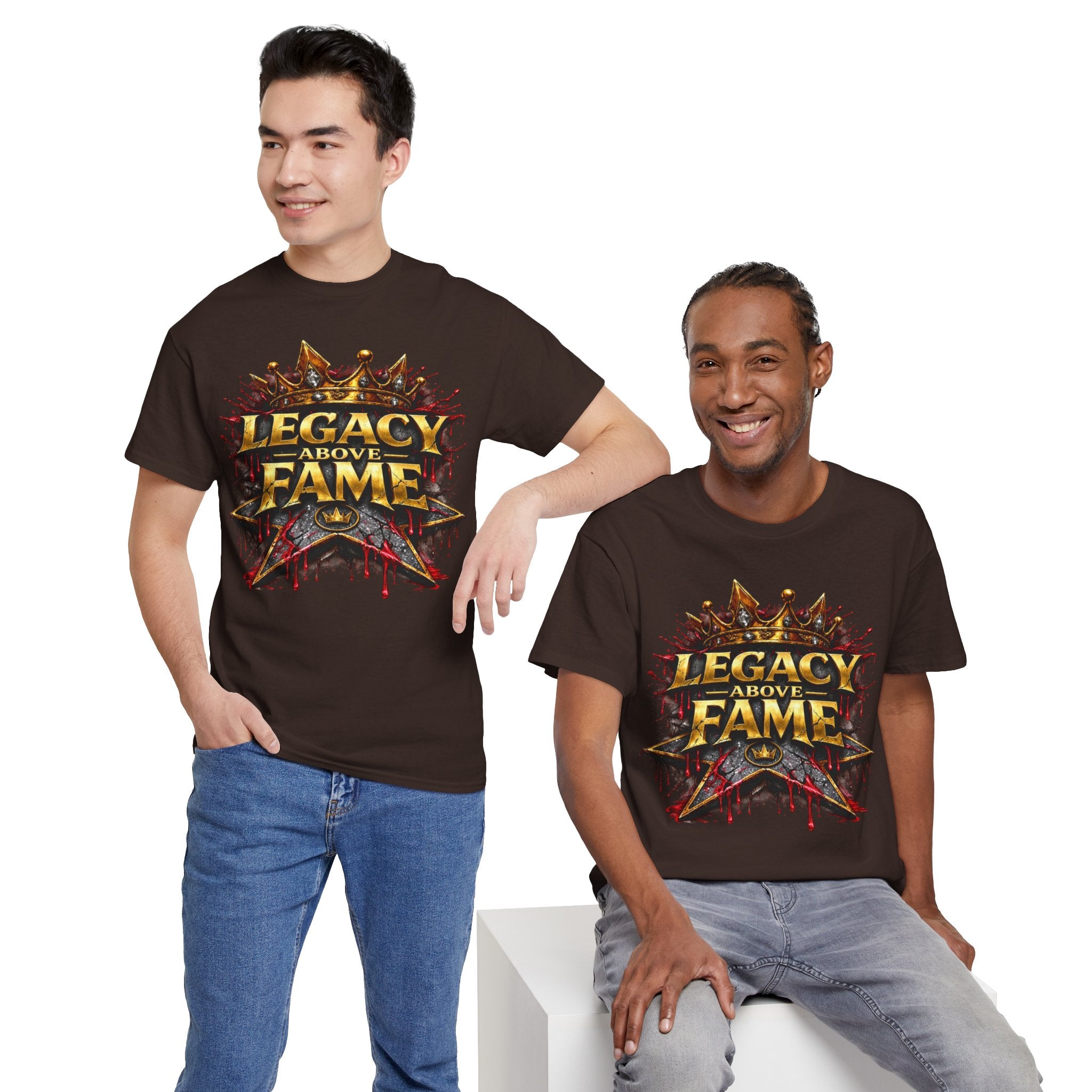 Adult Legacy Above Fame Graphic T-Shirt (Red Drip) - Zealous For All