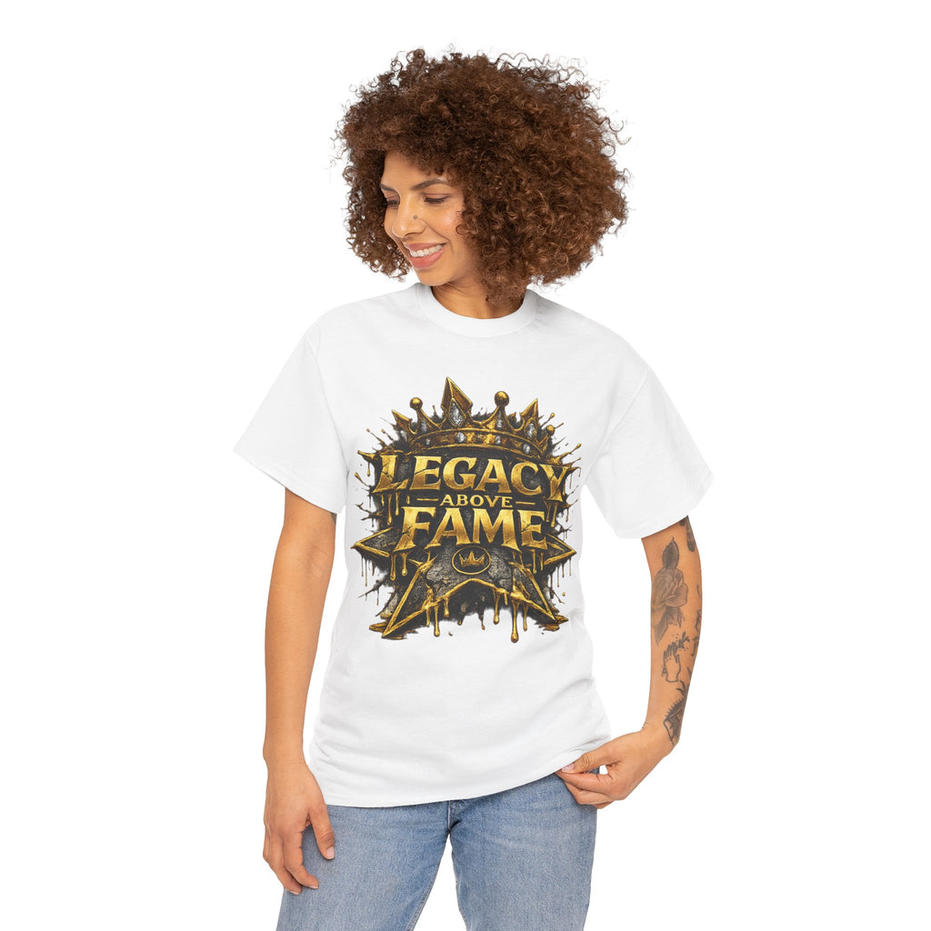 Adult Legacy Above Fame Graphic T-Shirt (Gold Drip) - Zealous For All