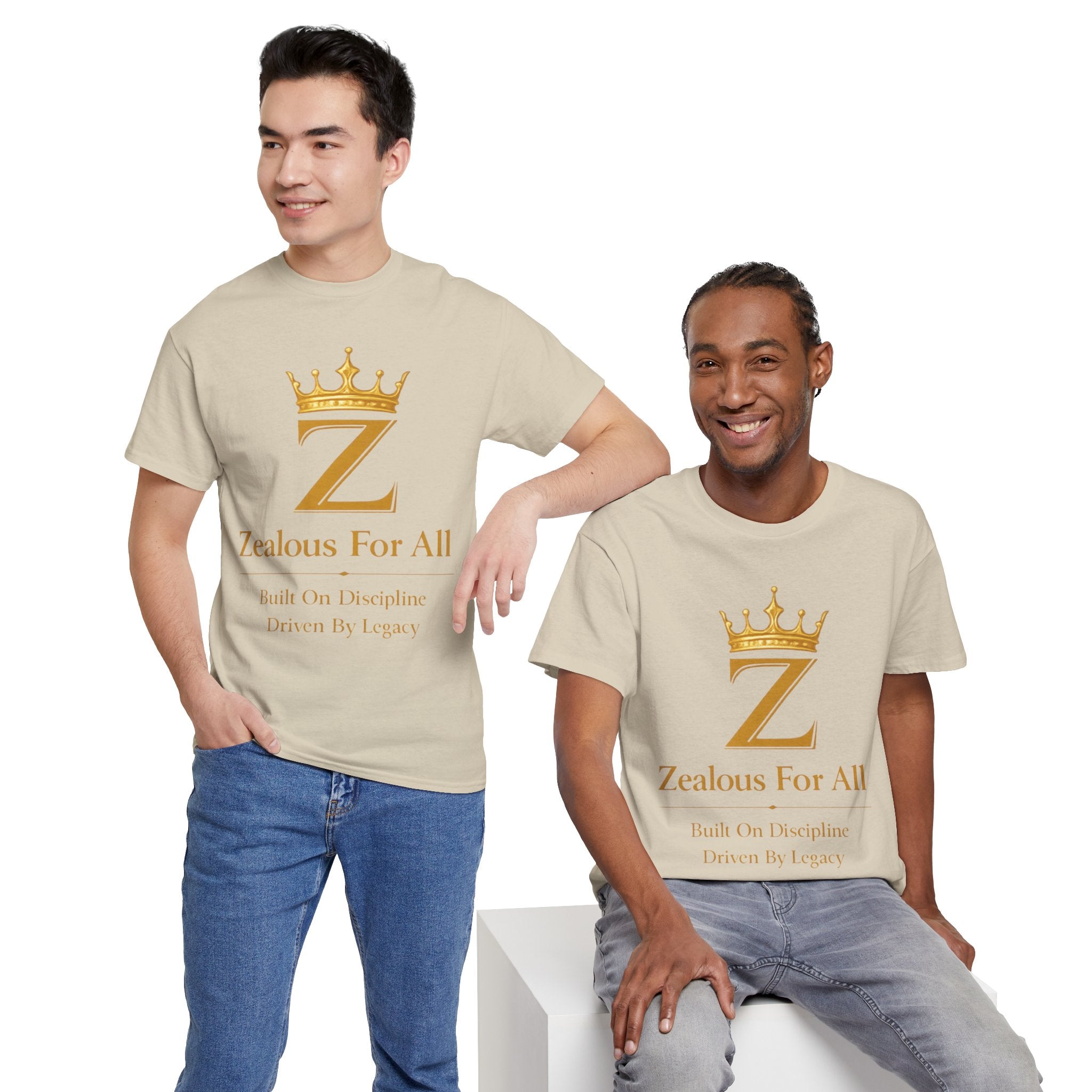 Unisex Zealous For All T-Shirt (Gold Logo) Printify