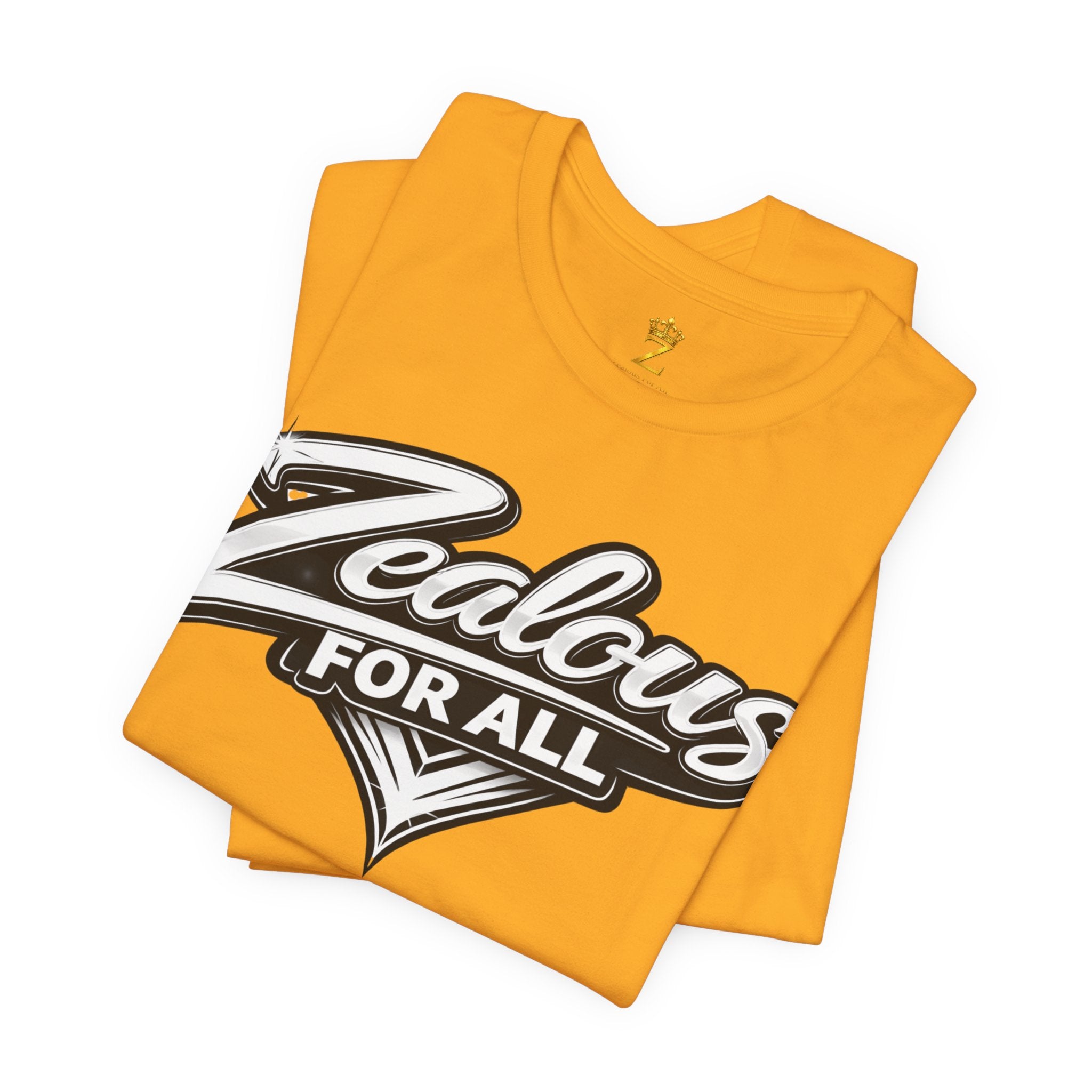 Zealous For All Graphic T-Shirt (White Logo) Printify