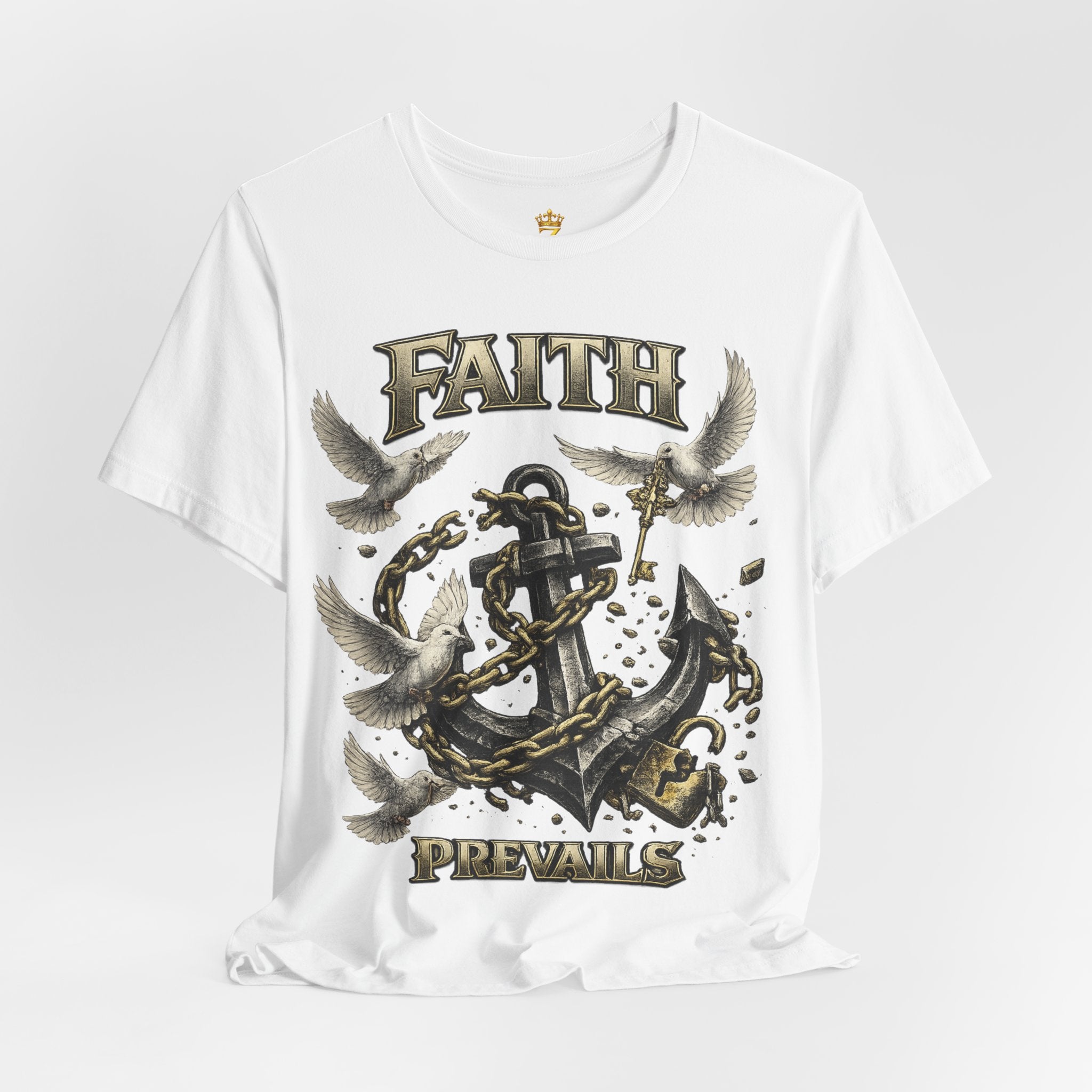 Faith Prevails T‑Shirt (Black Anchor) Printify