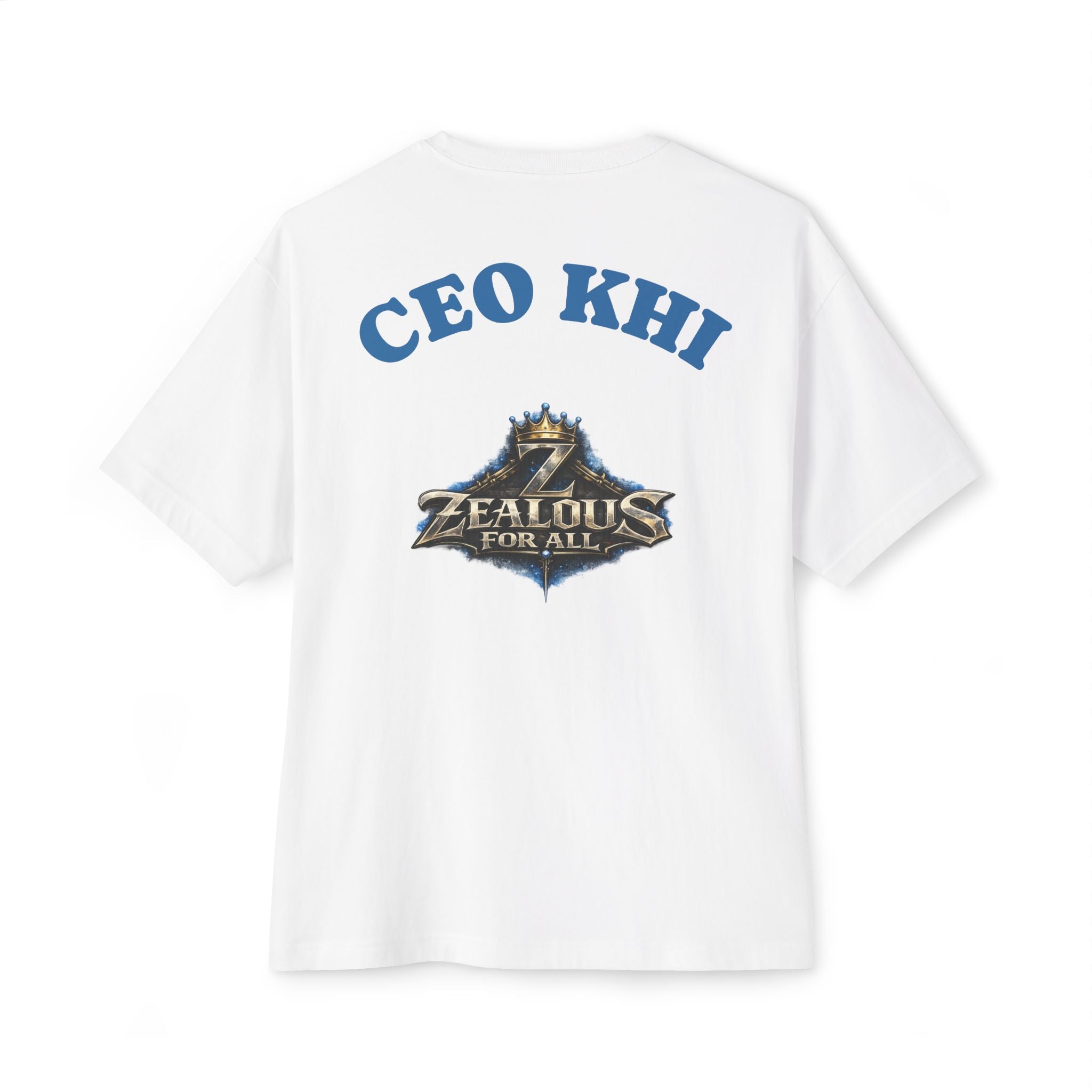 CEO KHI EDITION *Oversized* Discipline Over Emotions Graphic T-Shirt (Blue Heart) Printify
