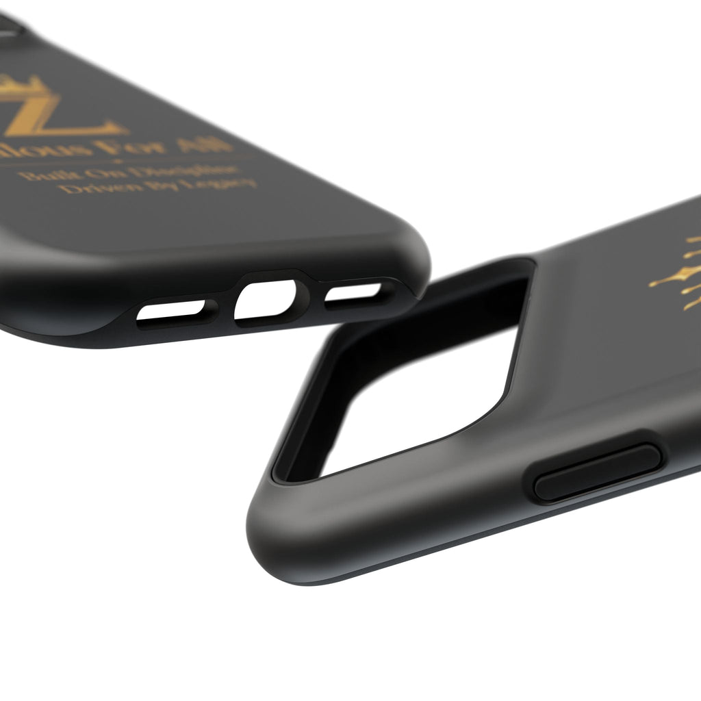 Phone Case — "Zealous For All" Gold Crown Impact-Resistant Case Printify
