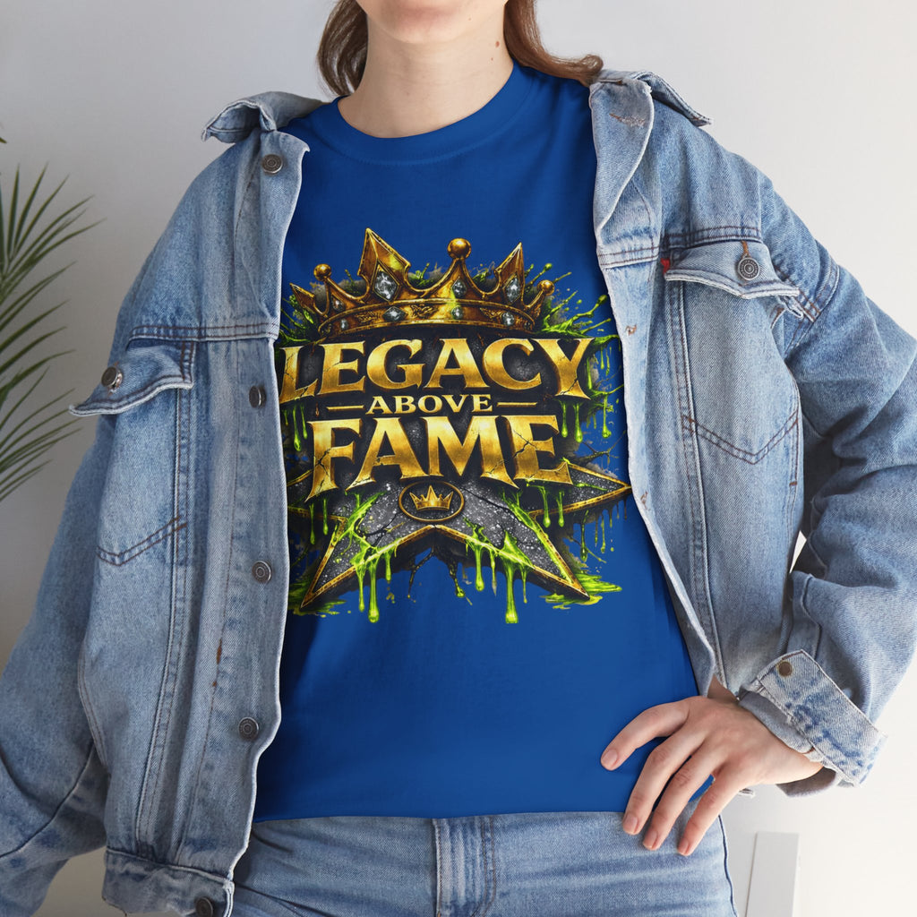 Adult Legacy Above Fame Graphic T-Shirt (Lime Green Drip) - Zealous For All