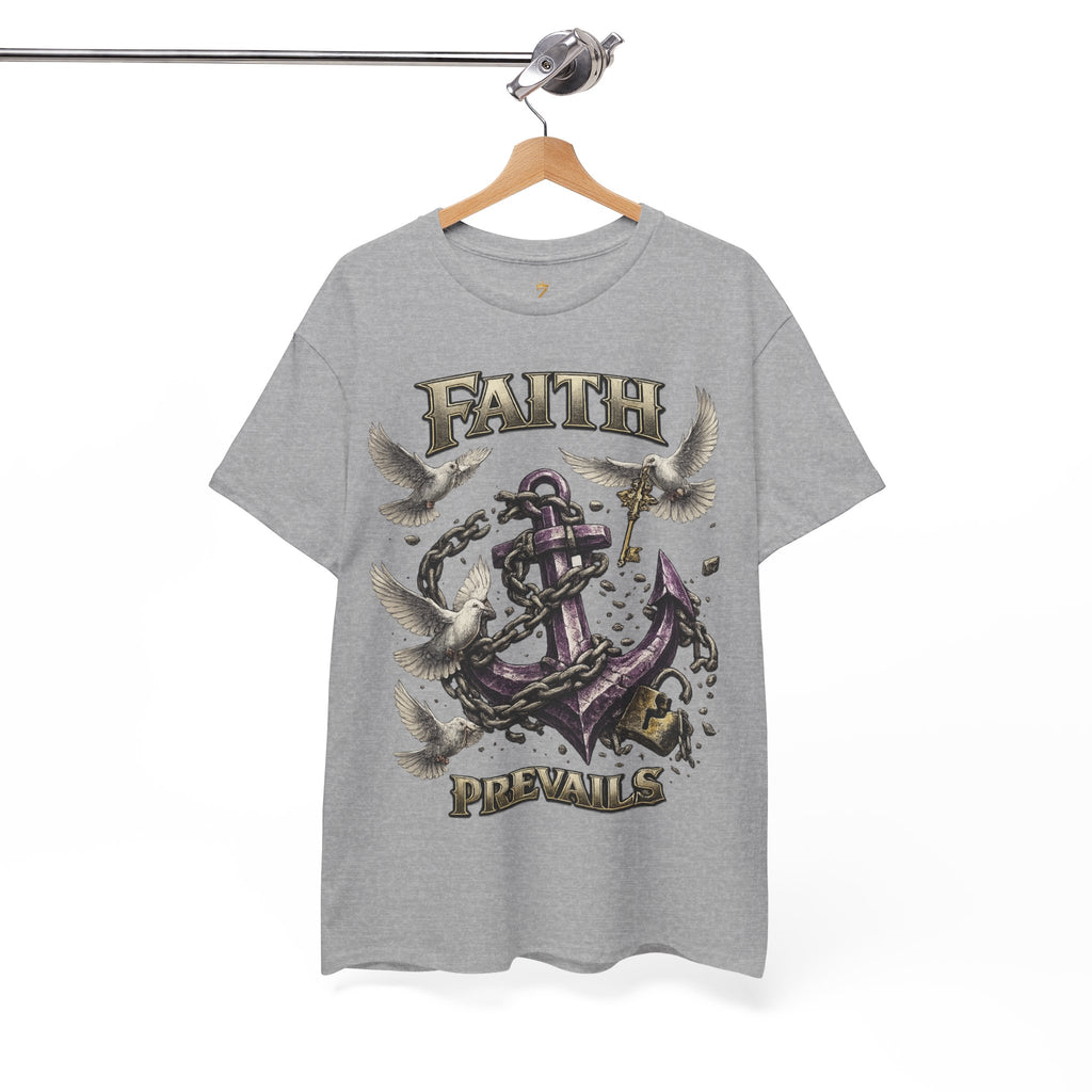 Adult Faith Prevails T‑Shirt (Purple Anchor) Printify
