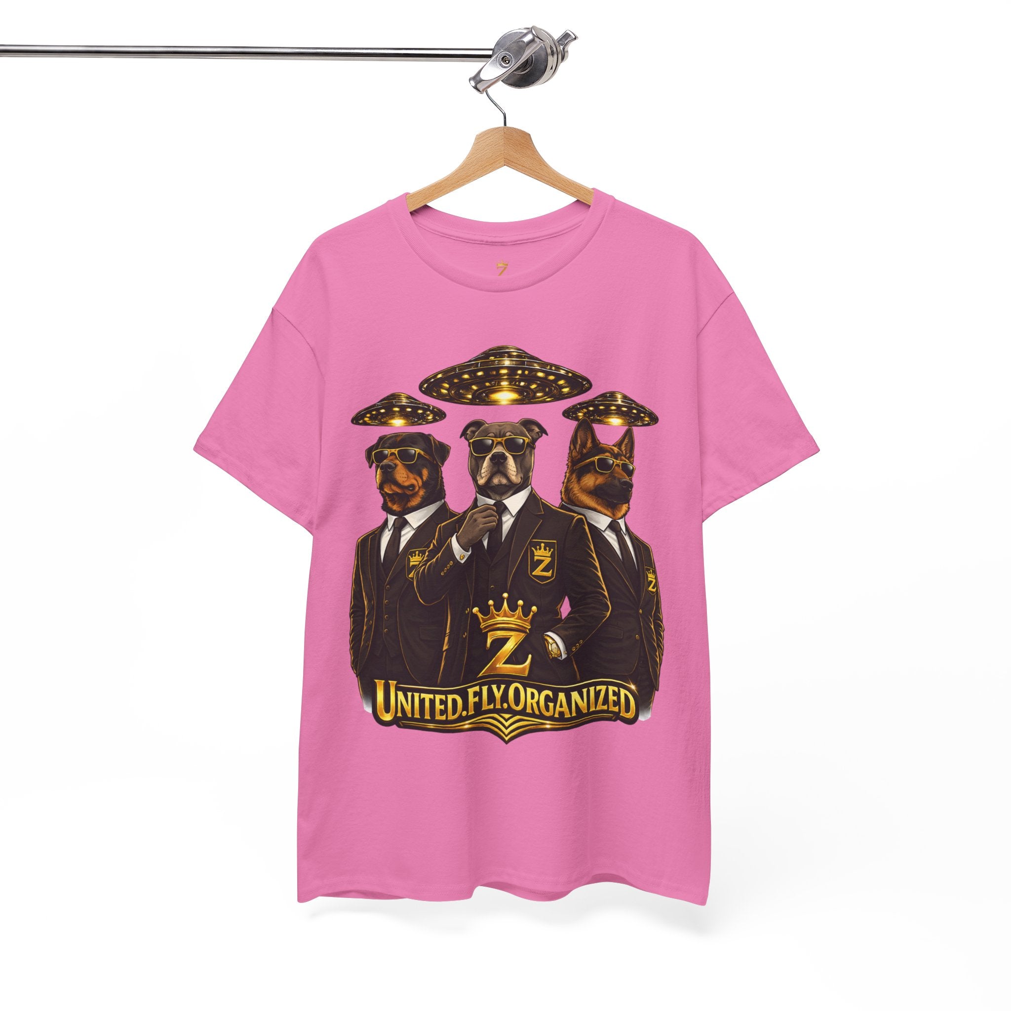 Adult "United. Fly. Organized." Graphic Tee (Gold) Printify