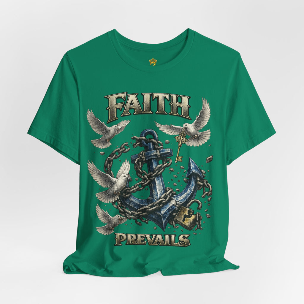Faith Prevails T‑Shirt (Blue Anchor) Printify