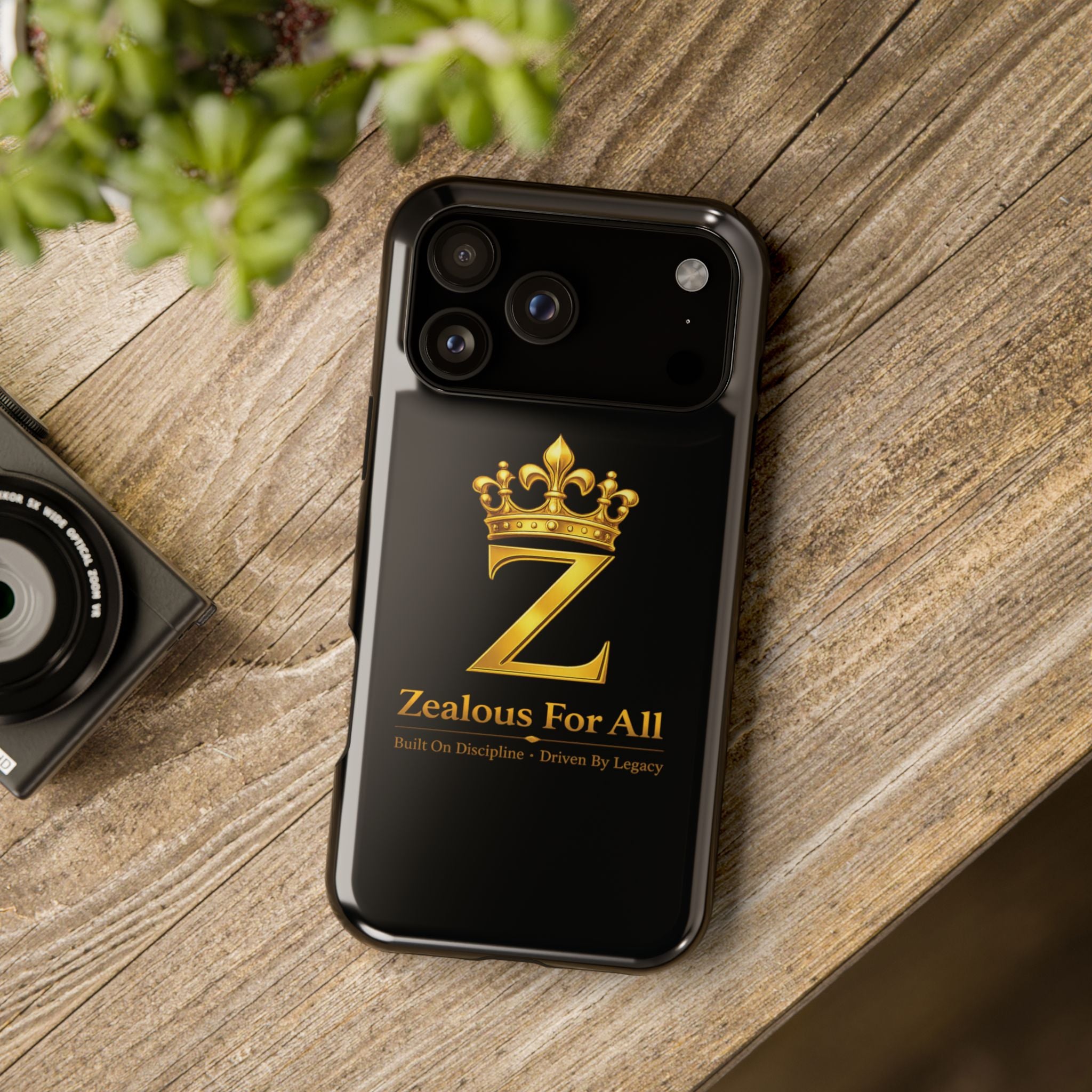ZFA Phone Case  — "Zealous For All" Gold Crown Impact-Resistant Case Printify