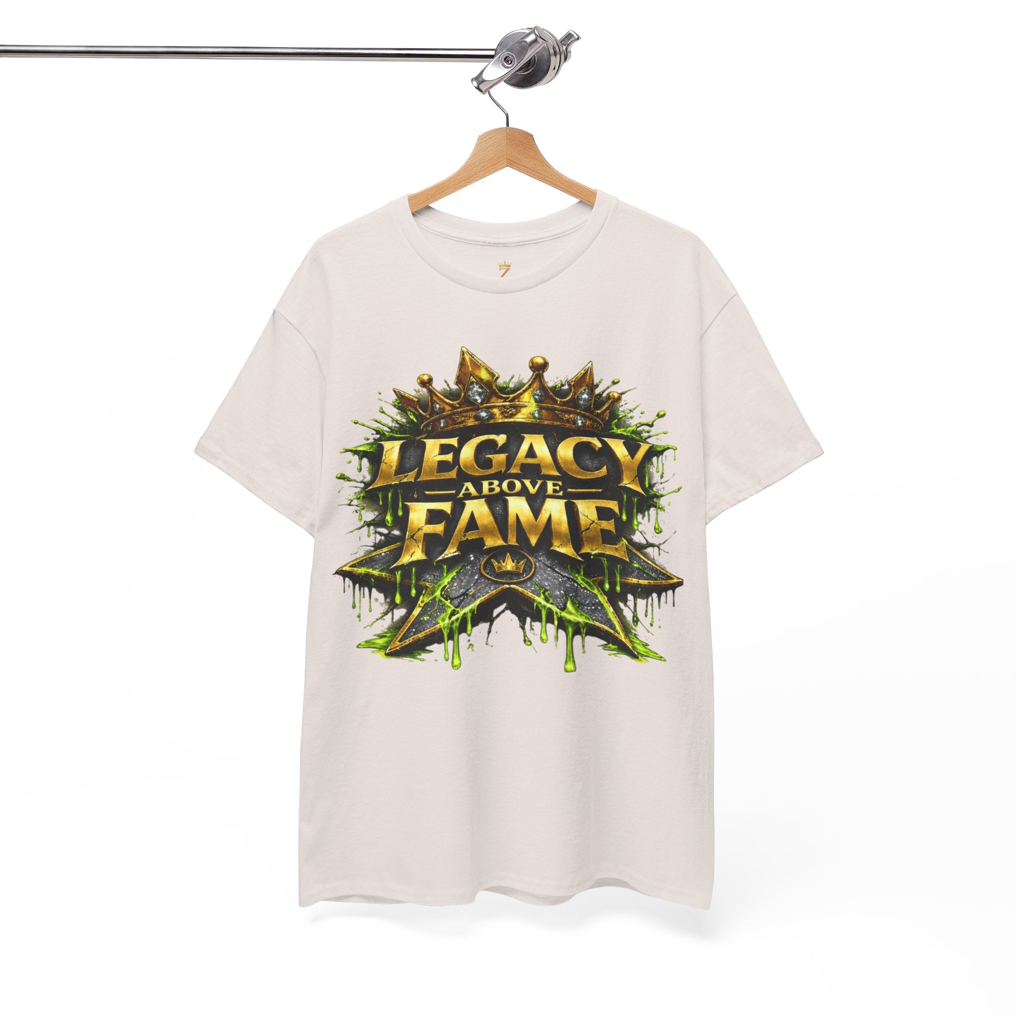 Adult Legacy Above Fame Graphic T-Shirt (Lime Green Drip) - Zealous For All