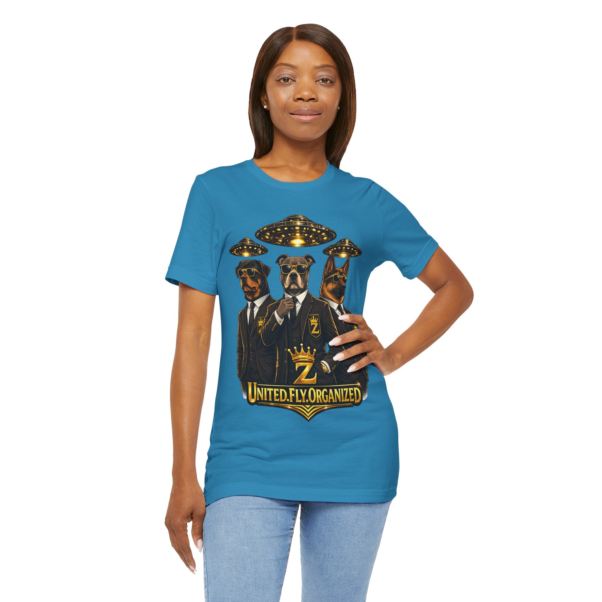 COMING SOON... United. Fly. Organized. Graphic Tee (Gold) Printify