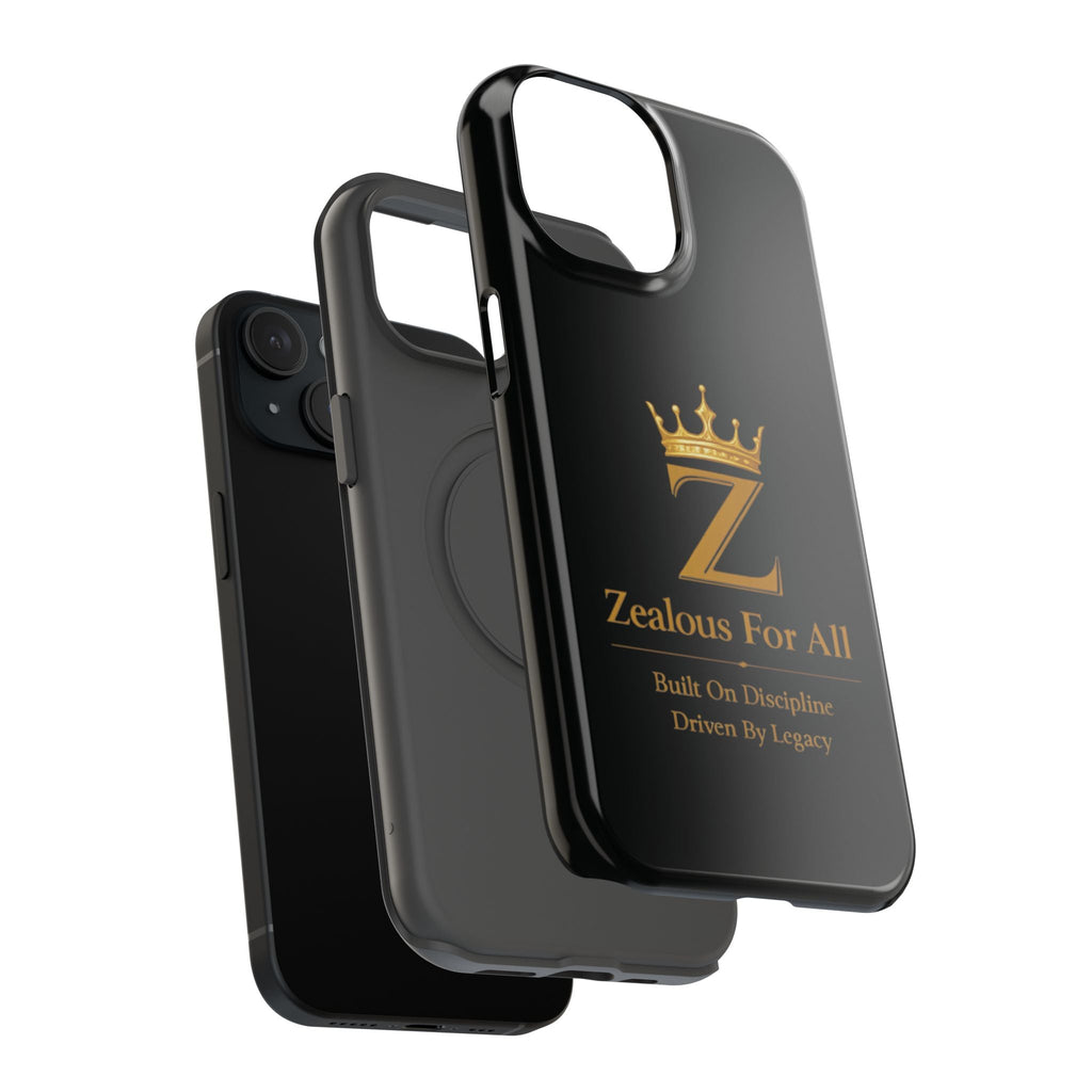 Phone Case — "Zealous For All" Gold Crown Impact-Resistant Case Printify