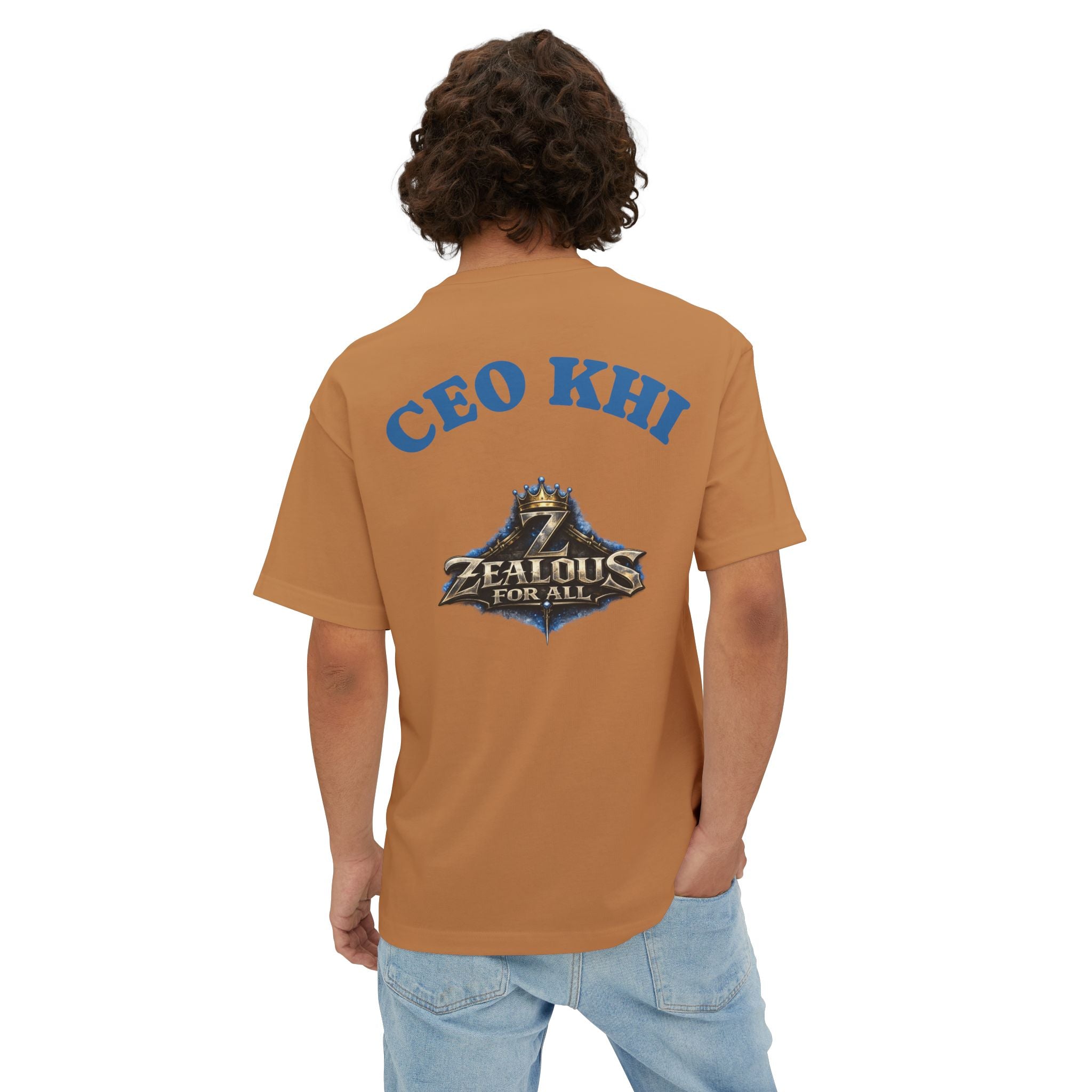 CEO KHI EDITION *Oversized* Discipline Over Emotions Graphic T-Shirt (Blue Heart) Printify
