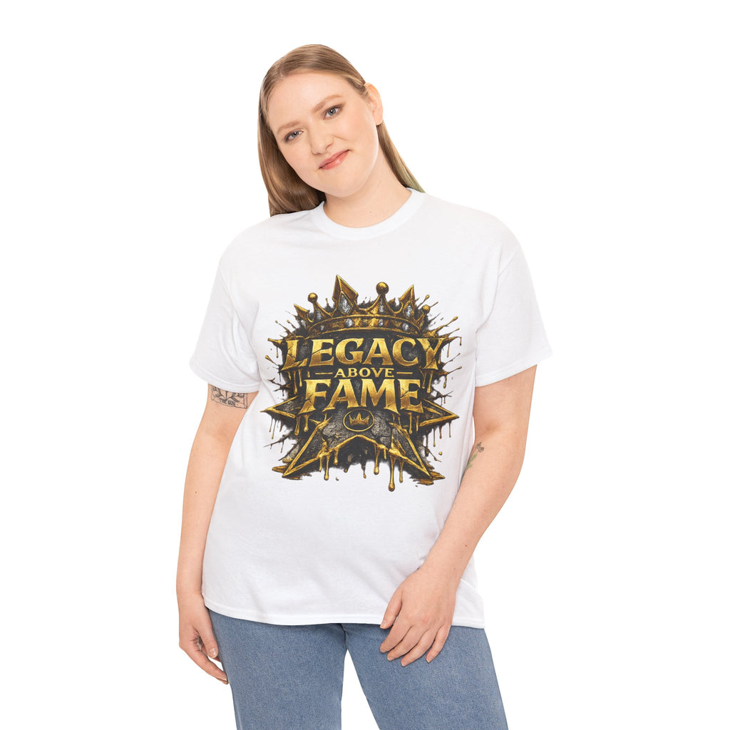 Adult Legacy Above Fame Graphic T-Shirt (Gold Drip) - Zealous For All