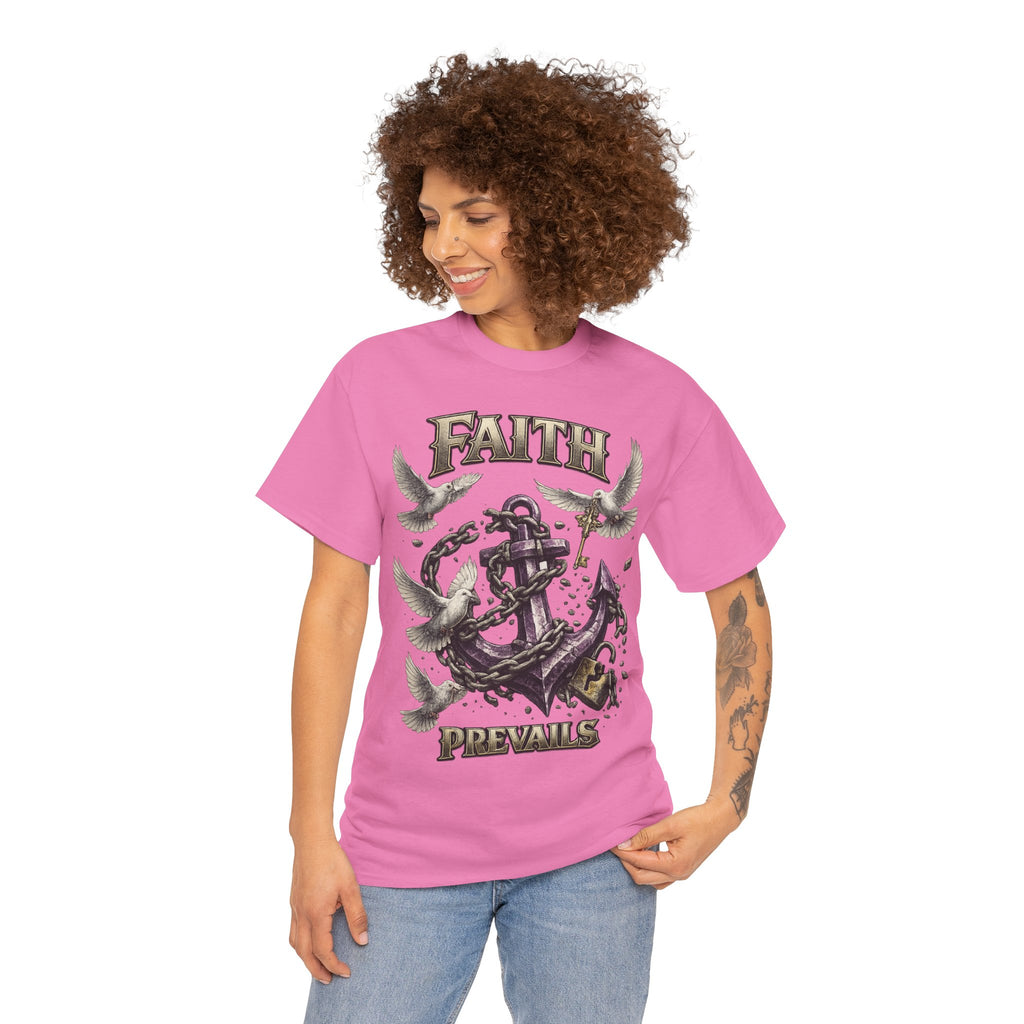 Adult Faith Prevails T‑Shirt (Purple Anchor) Printify