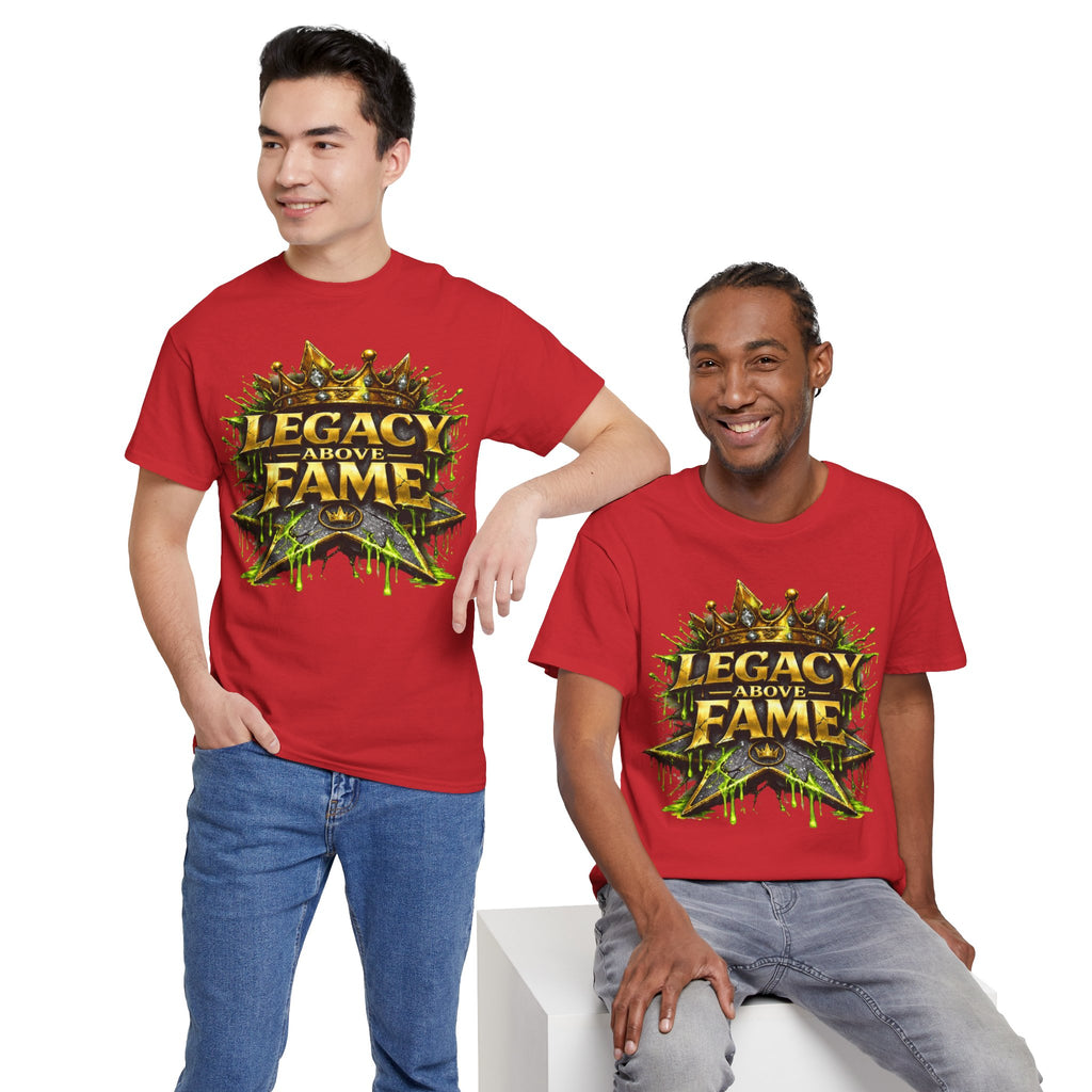 Adult Legacy Above Fame Graphic T-Shirt (Lime Green Drip) - Zealous For All