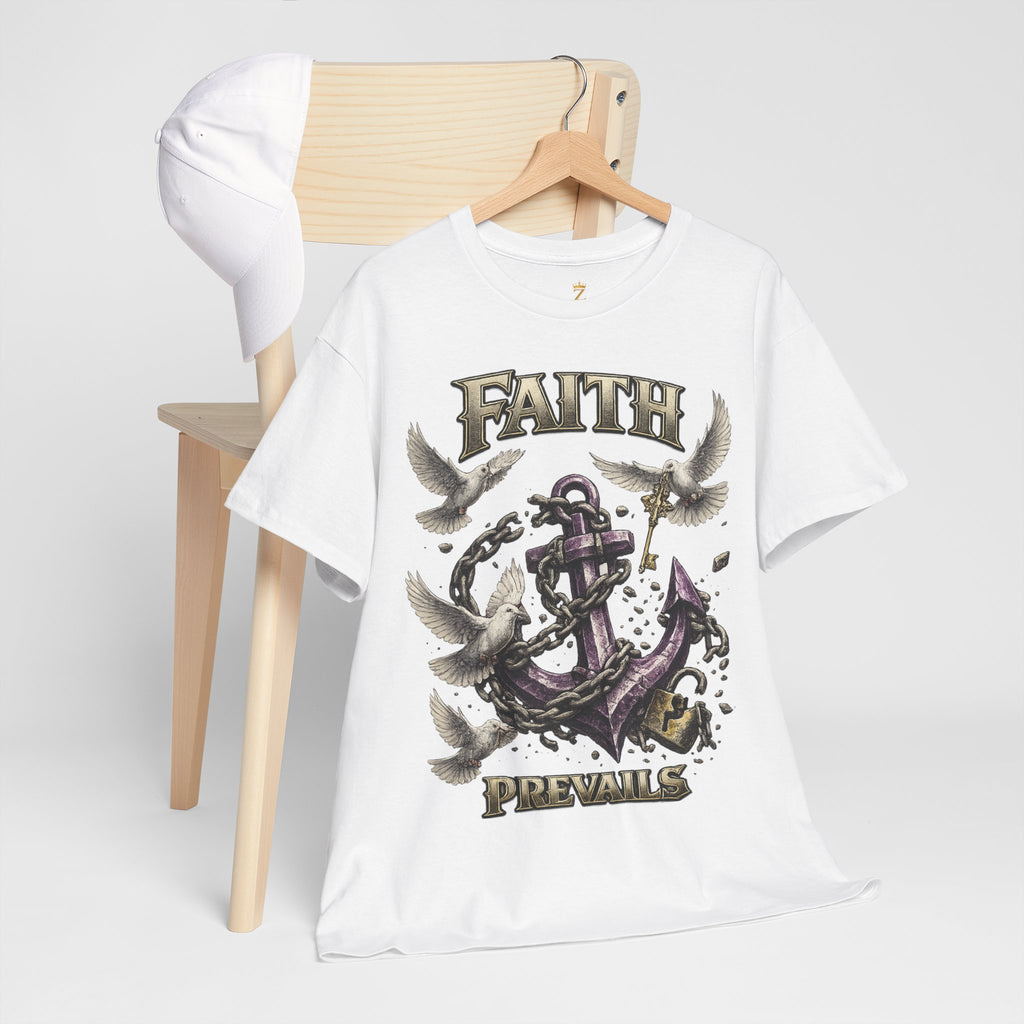 Adult Faith Prevails T‑Shirt (Purple Anchor) Printify