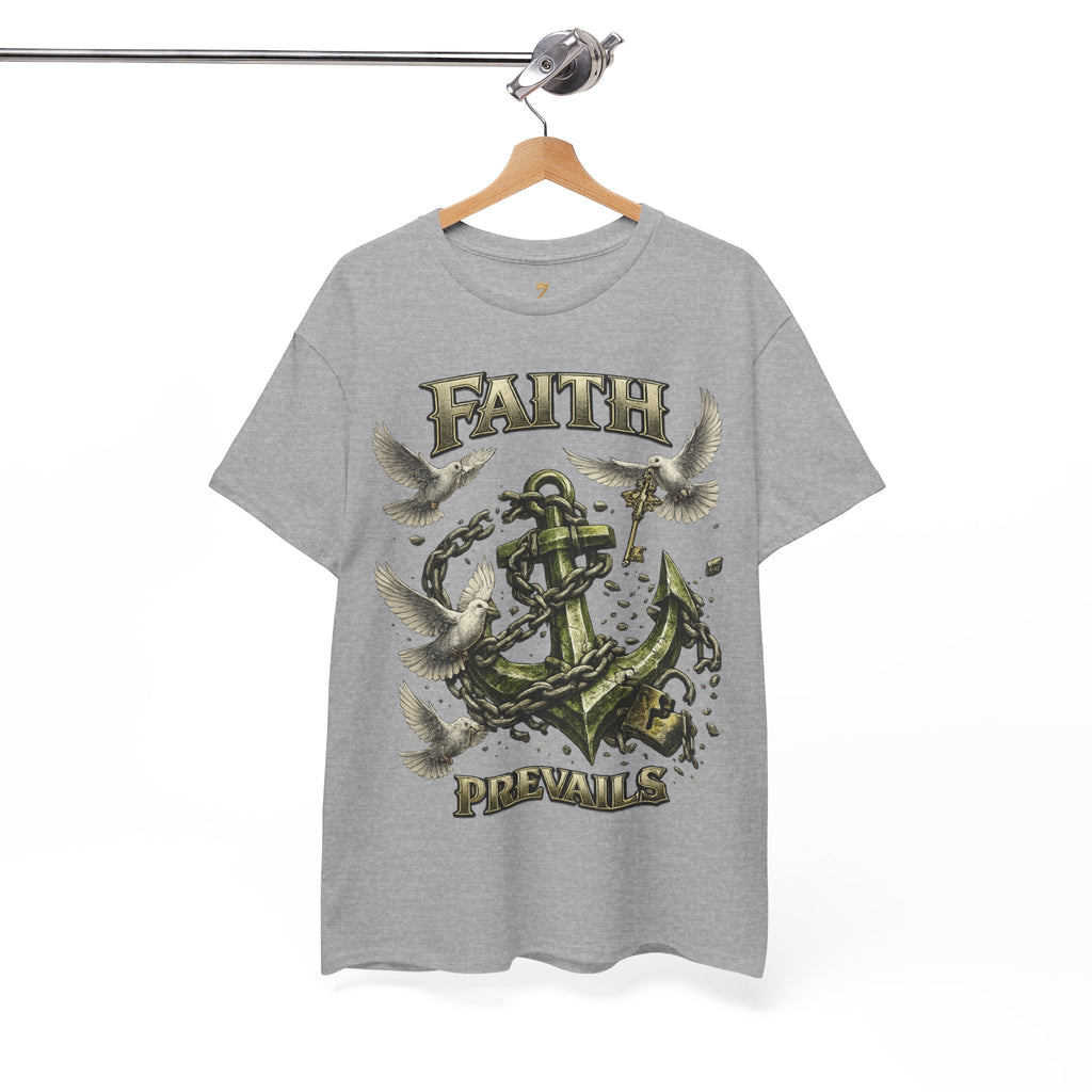 Adult Faith Prevails Anchor T-Shirt (Green Anchor) Printify
