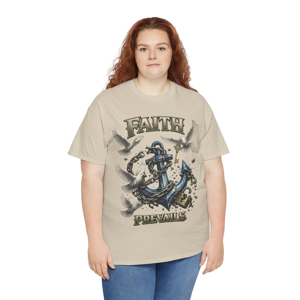 Adult Faith Prevails T‑Shirt (Blue Anchor) Printify