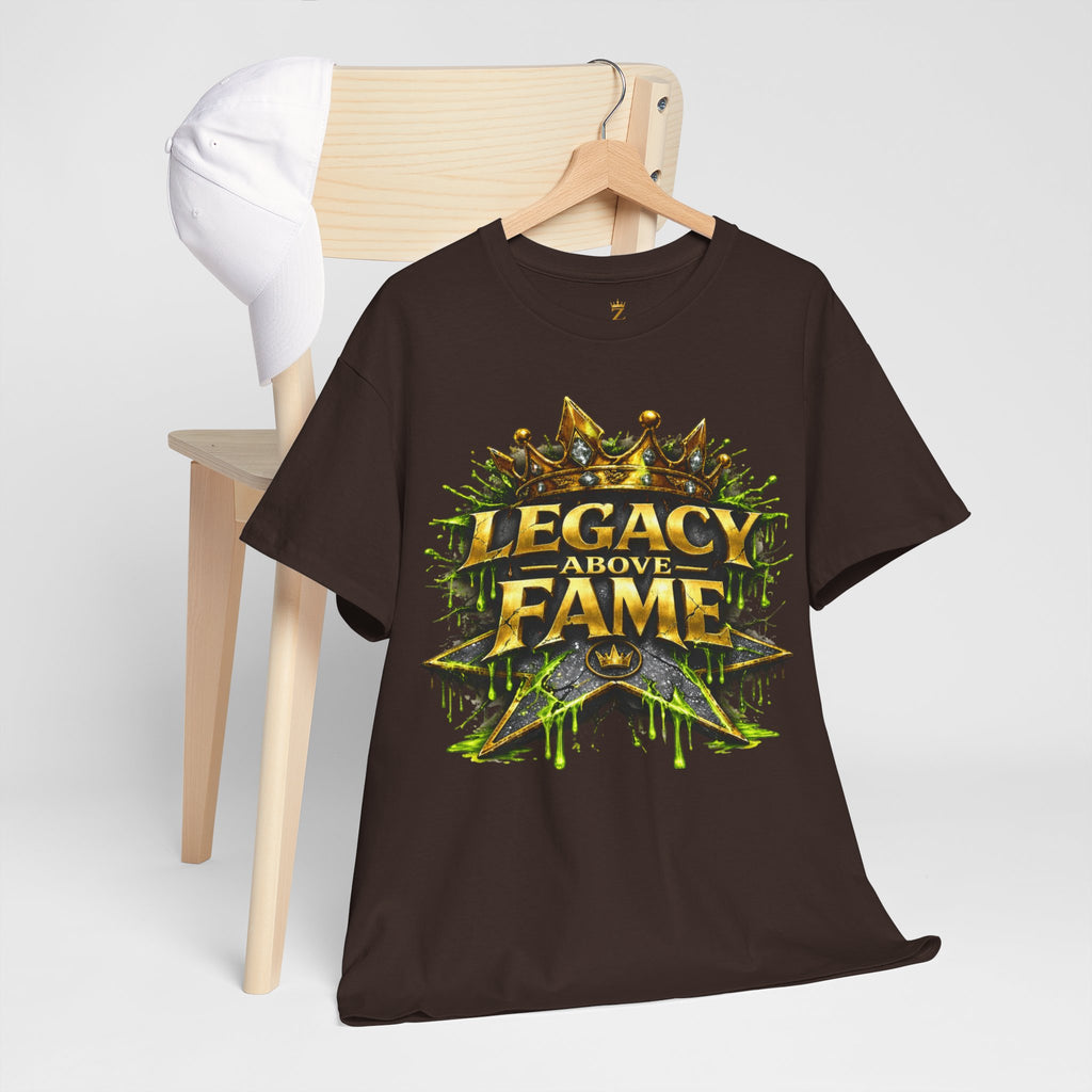 Adult Legacy Above Fame Graphic T-Shirt (Lime Green Drip) - Zealous For All