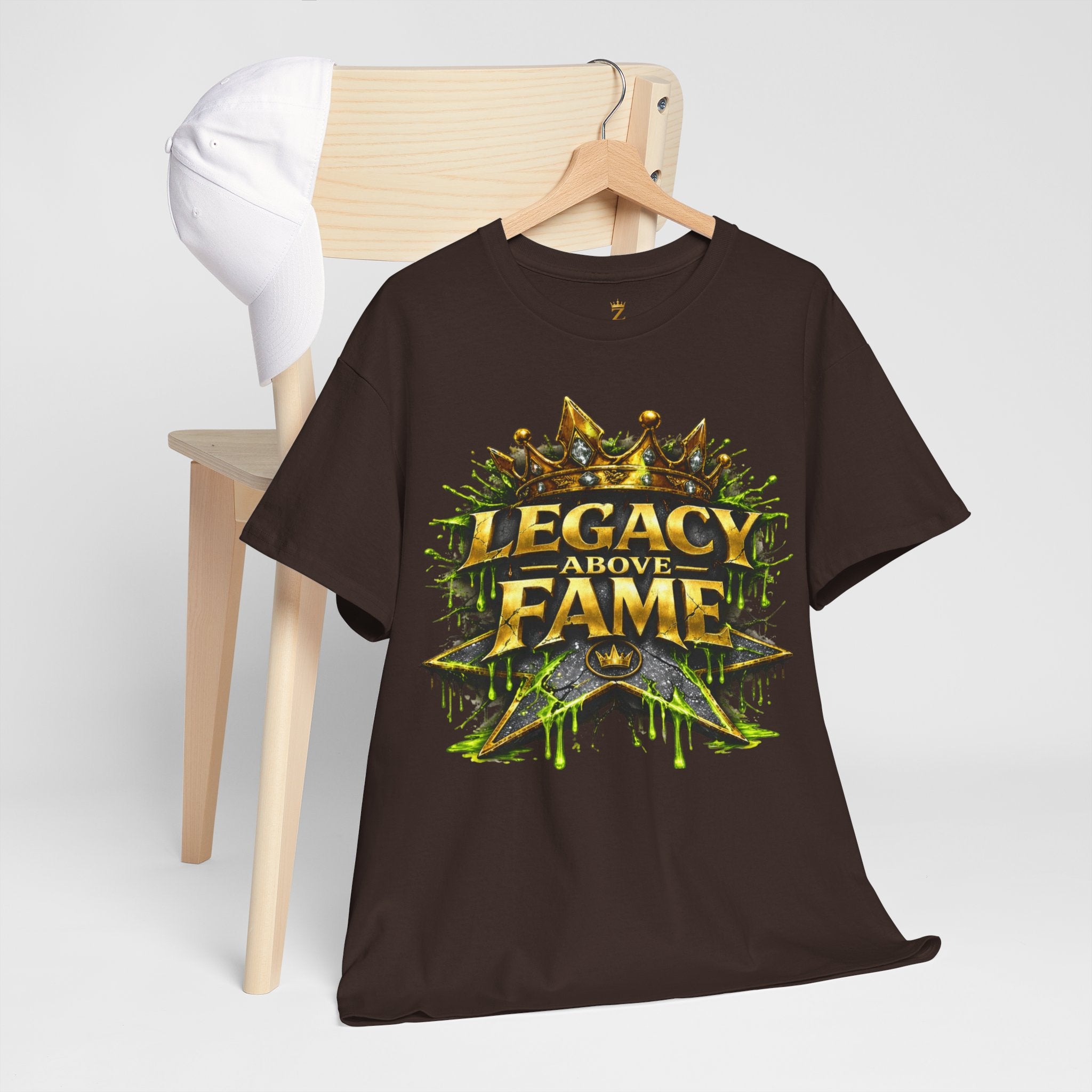 Adult Legacy Above Fame Graphic T-Shirt (Lime Green Drip) - Zealous For All
