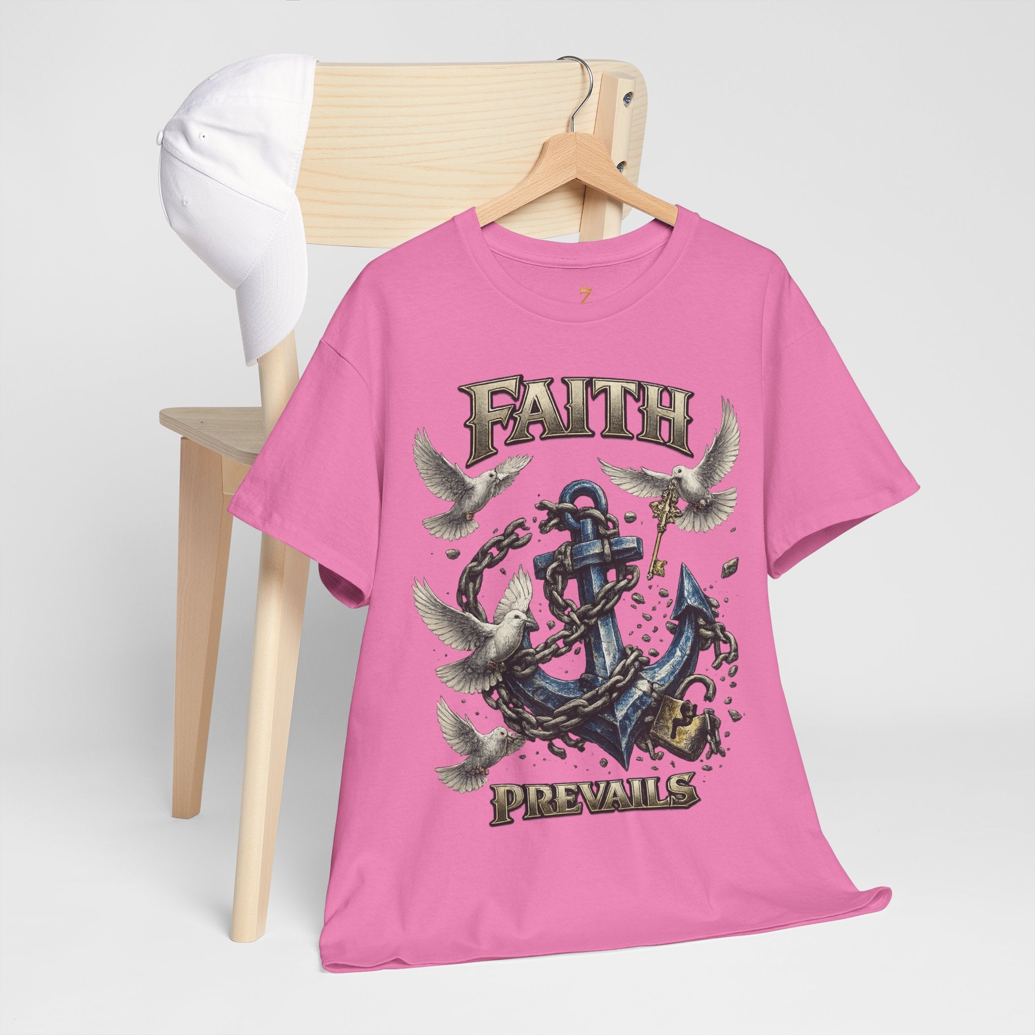 Adult Faith Prevails T‑Shirt (Blue Anchor) Printify