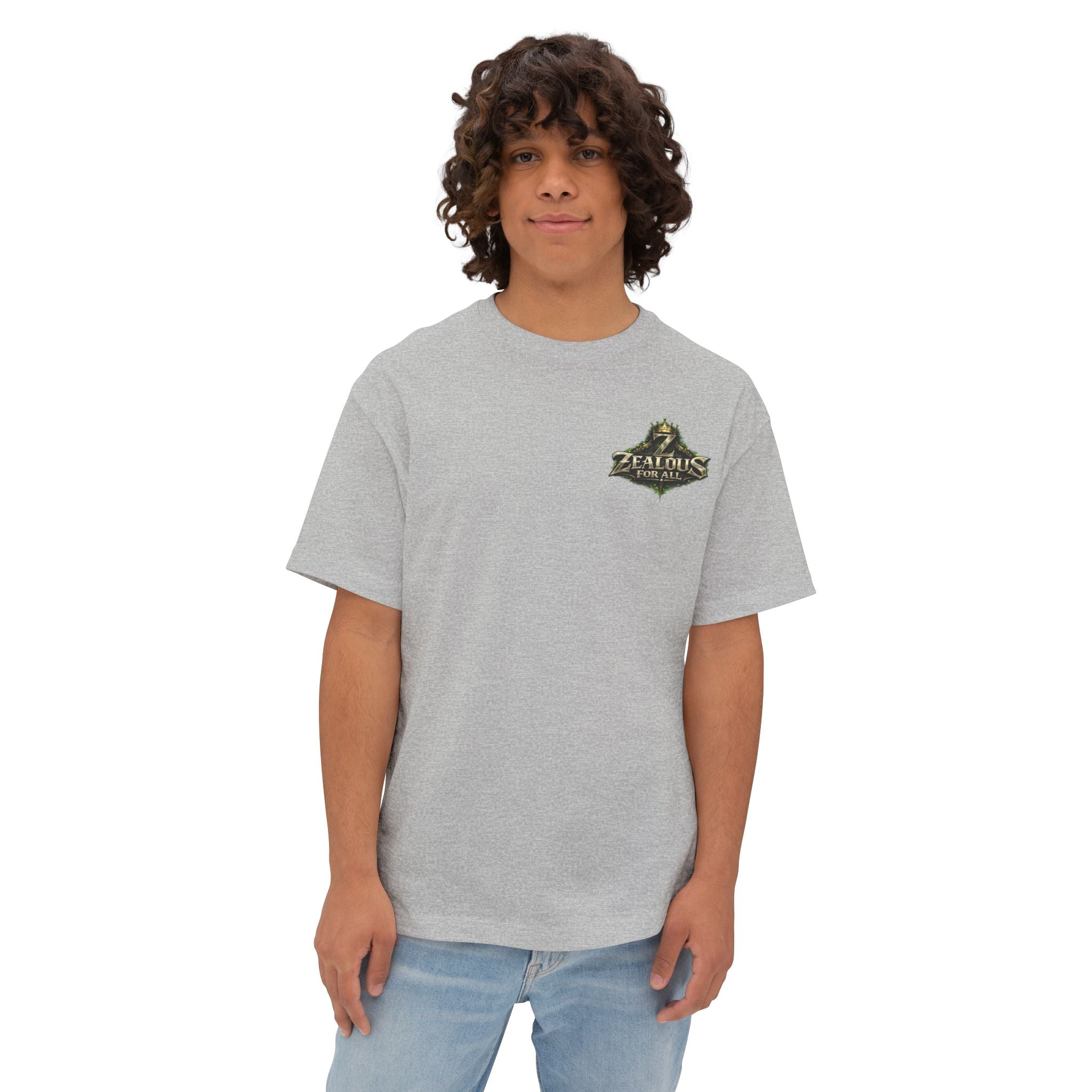 Adult *Oversized* Discipline Over Emotions (Back) Graphic Tee (Lime Green Heart) Printify