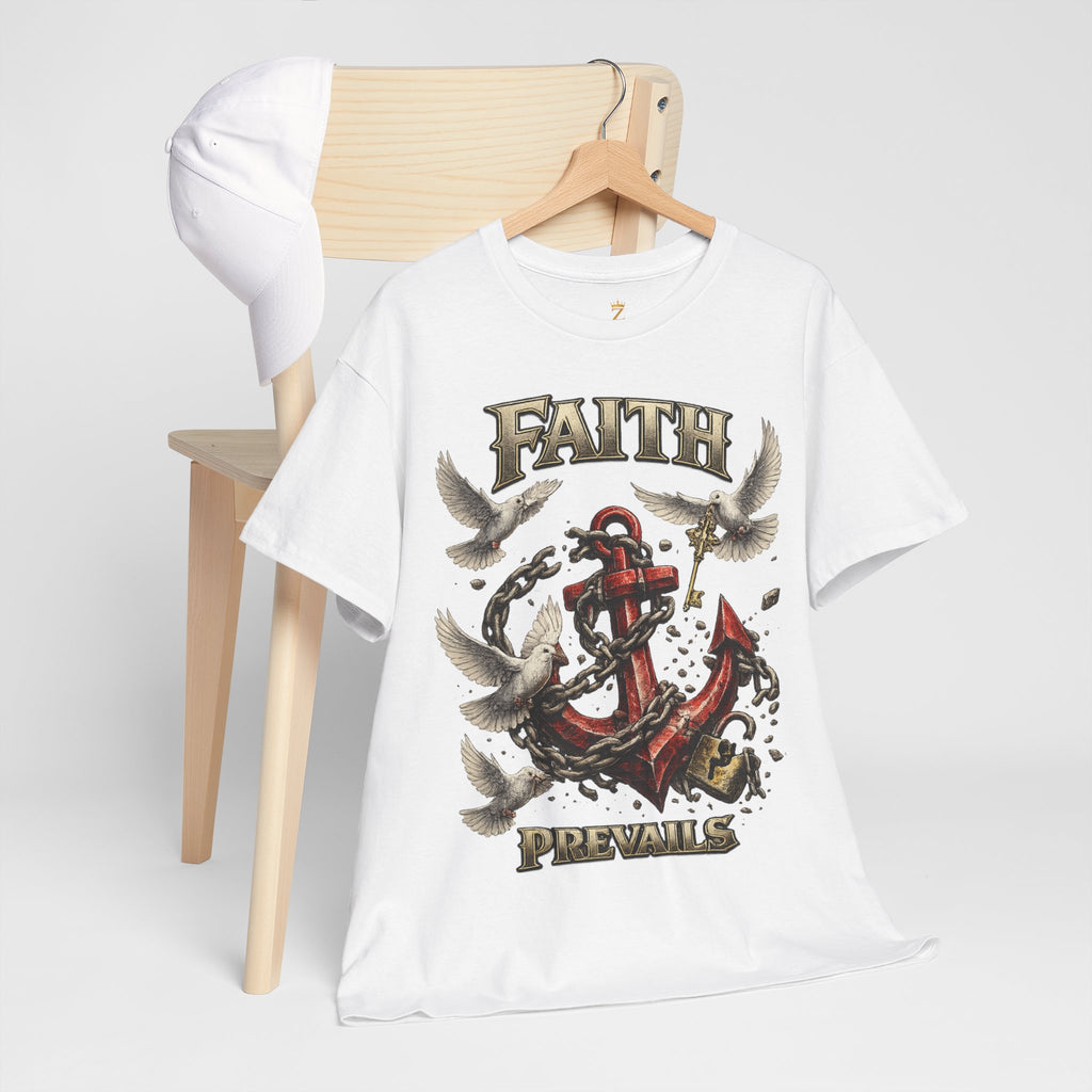 Adult Faith Prevails T‑Shirt (Red Anchor) Printify